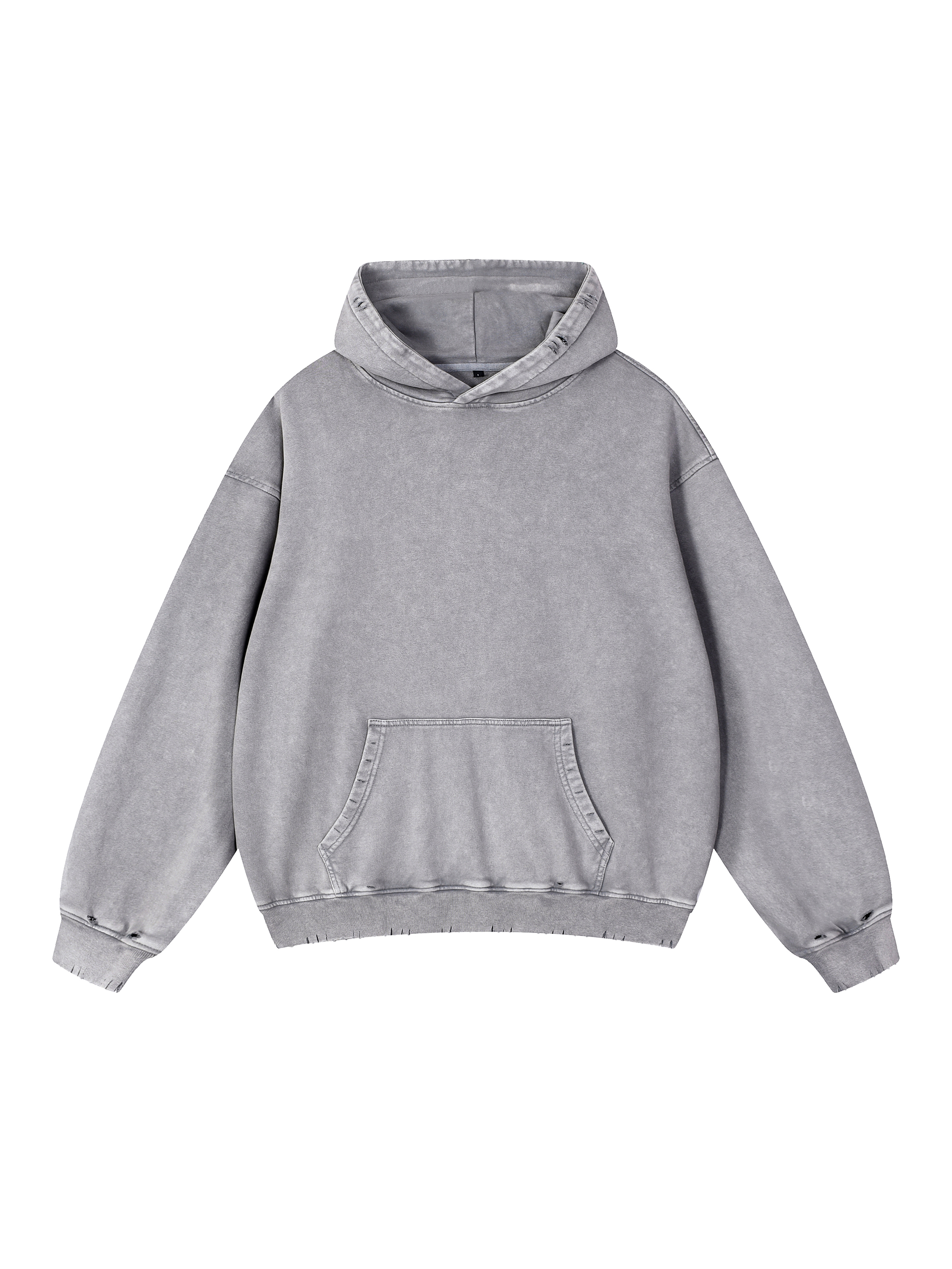 Snow Wash Hand-Frayed Heavyweight Hoodie #RW0024 | TAPSTITCH