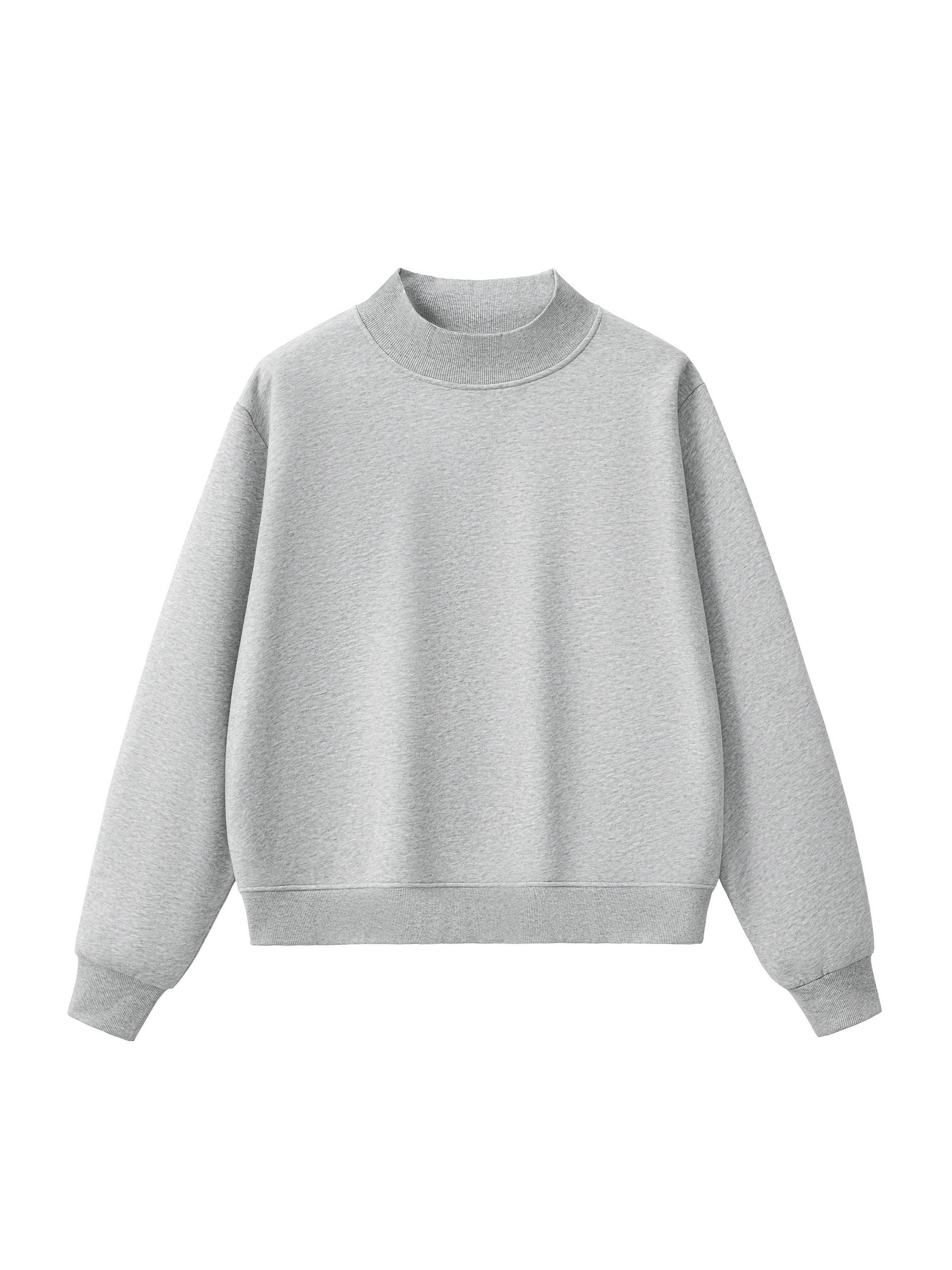 Essential Fleece Mock-Neck Crew Sweatshirt #WW0004 | TAPSTITCH