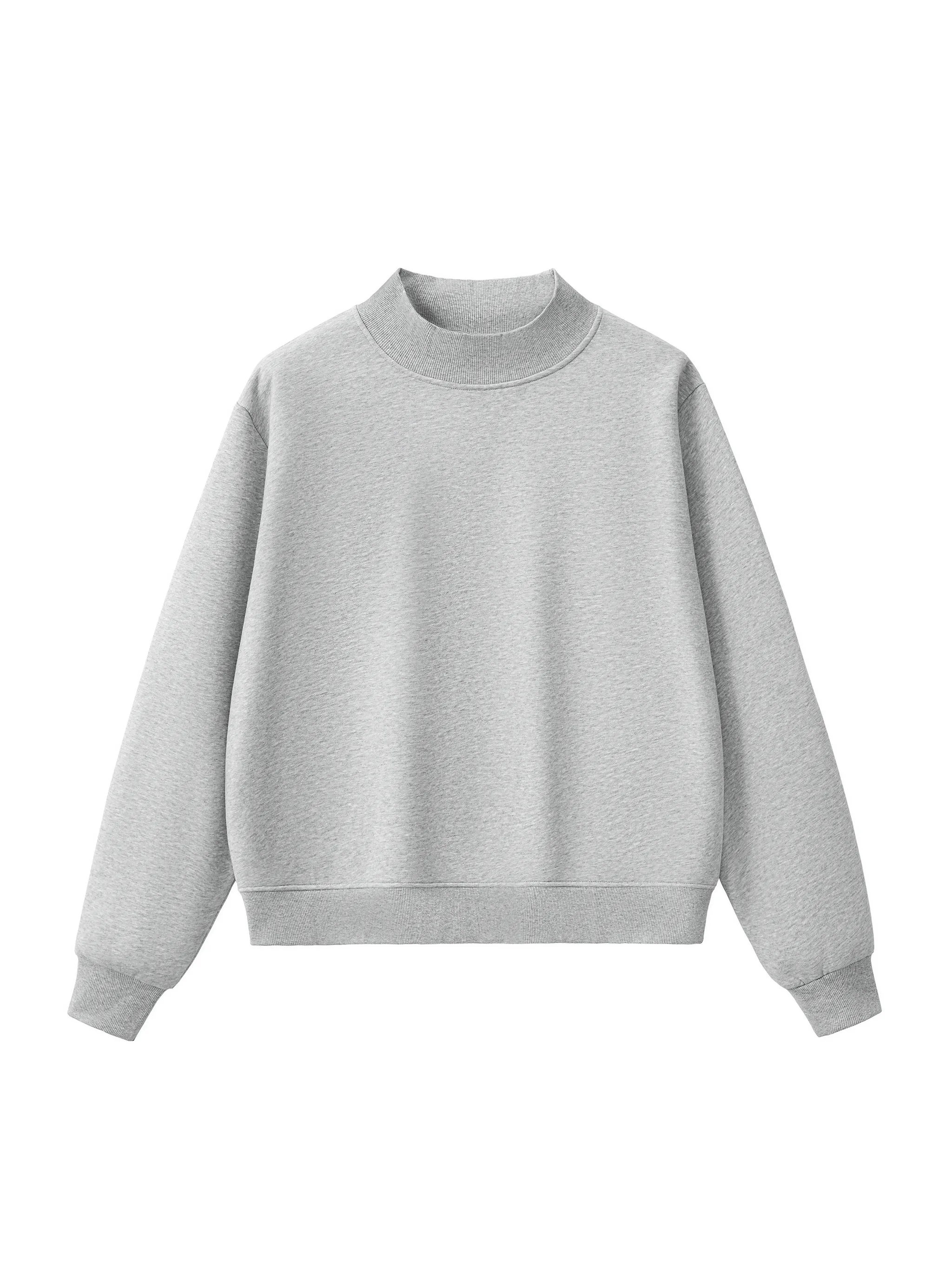  Essential Fleece Mock-Neck Crew Sweatshirt - Main Image