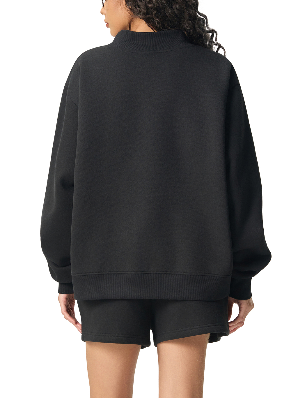 Essential Fleece Mock-Neck Crew Sweatshirt #WW0004 | TAPSTITCH