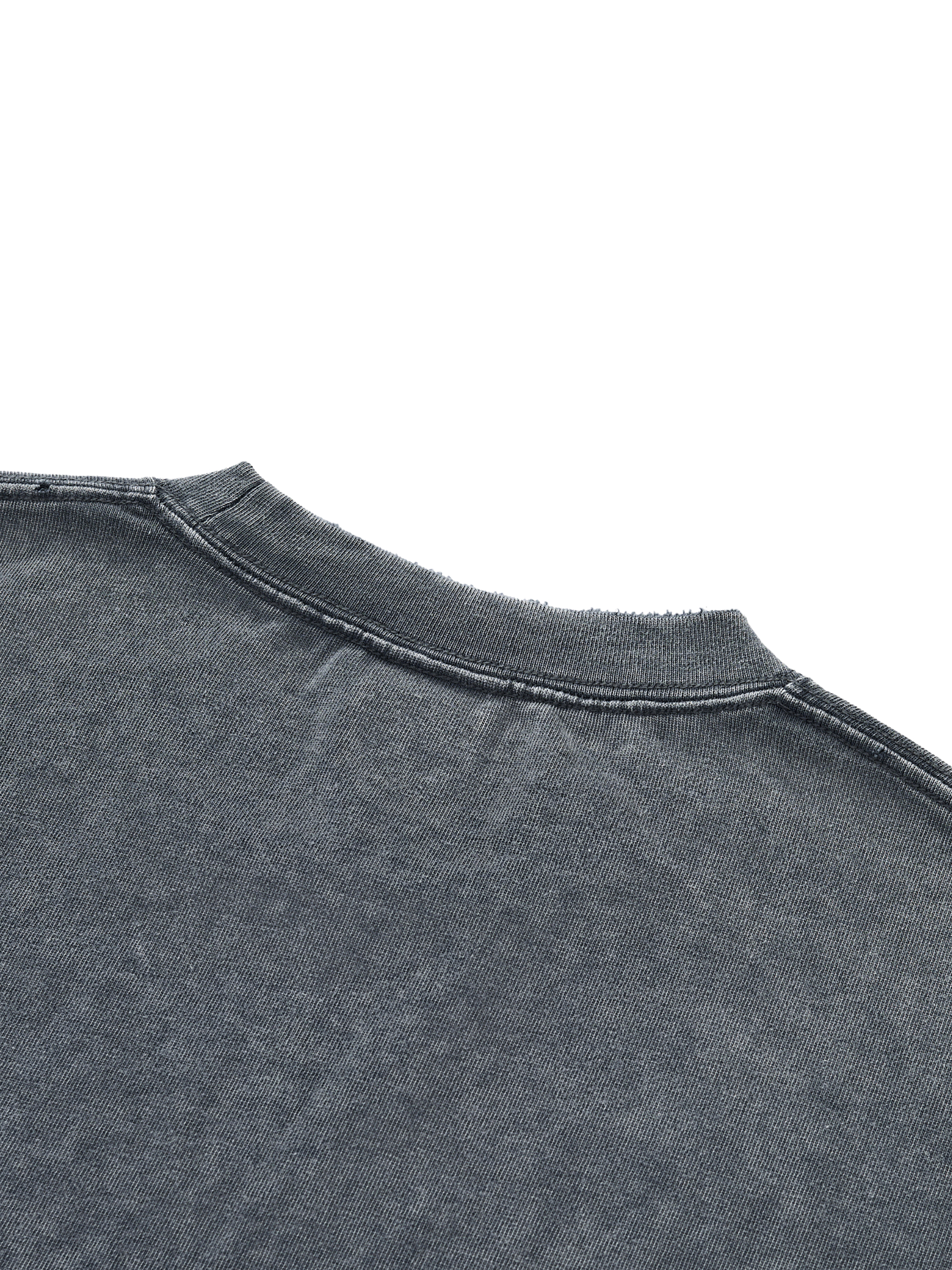 Snow Wash Raw-Hem Boxy T-shirt #RT0058 | TAPSTITCH