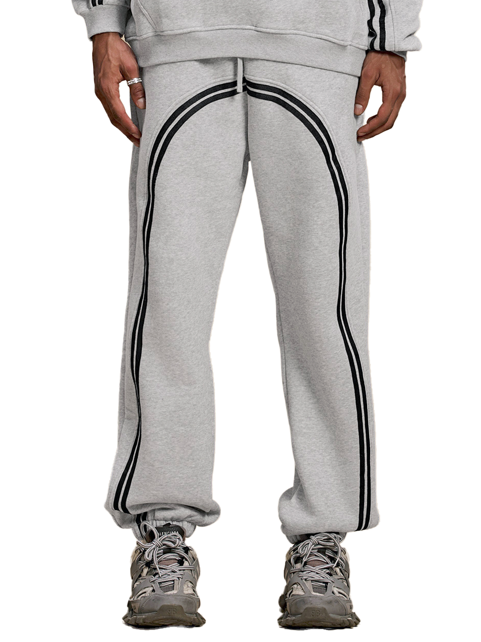 トップス The campament Grey Contrast sweat 2Y Sun Fade Contrast Tape Fleece Jogged Sweatpants #RK0024 | TAPSTITCH