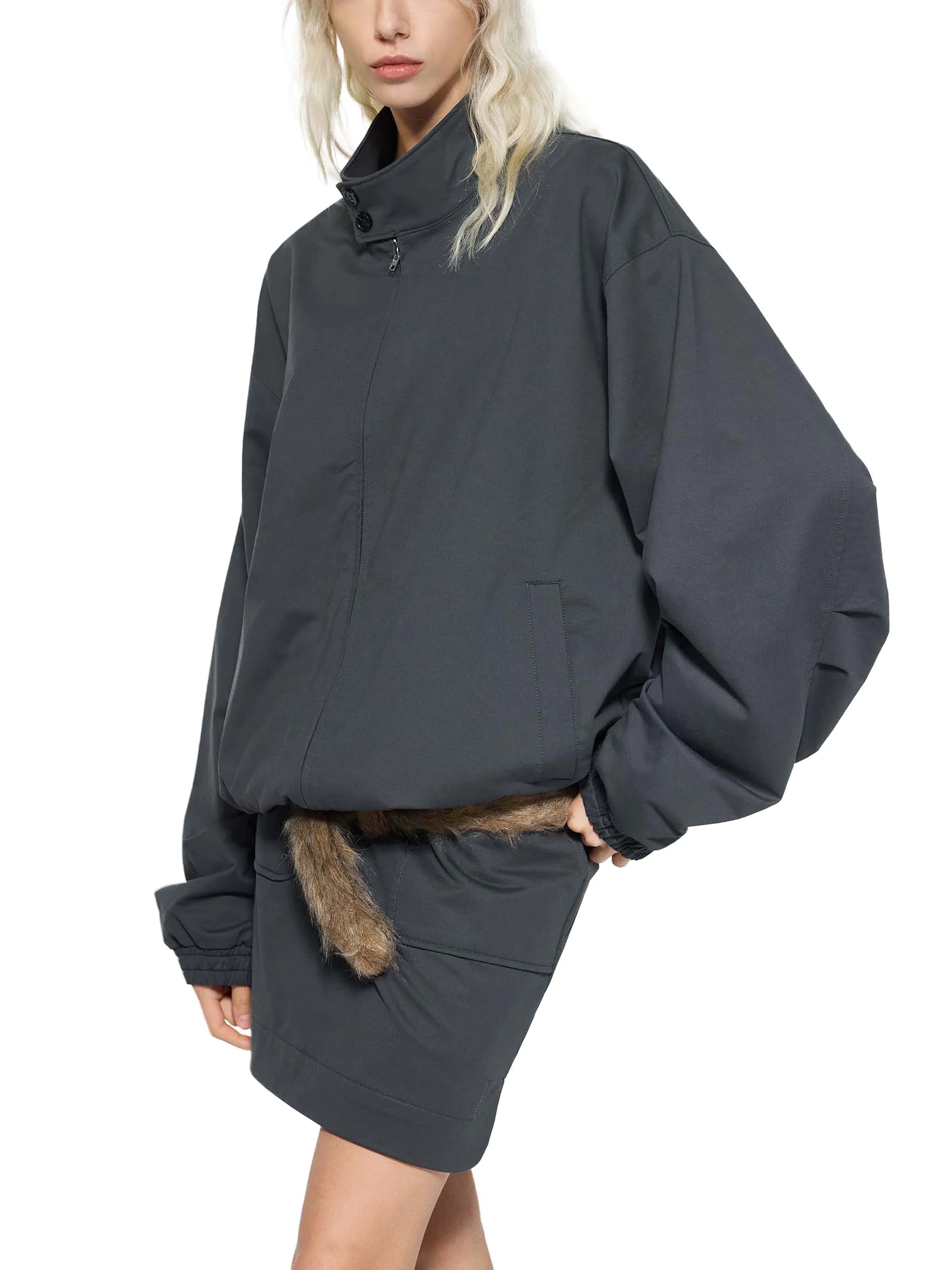 Stand Collar Bomber Jacket 