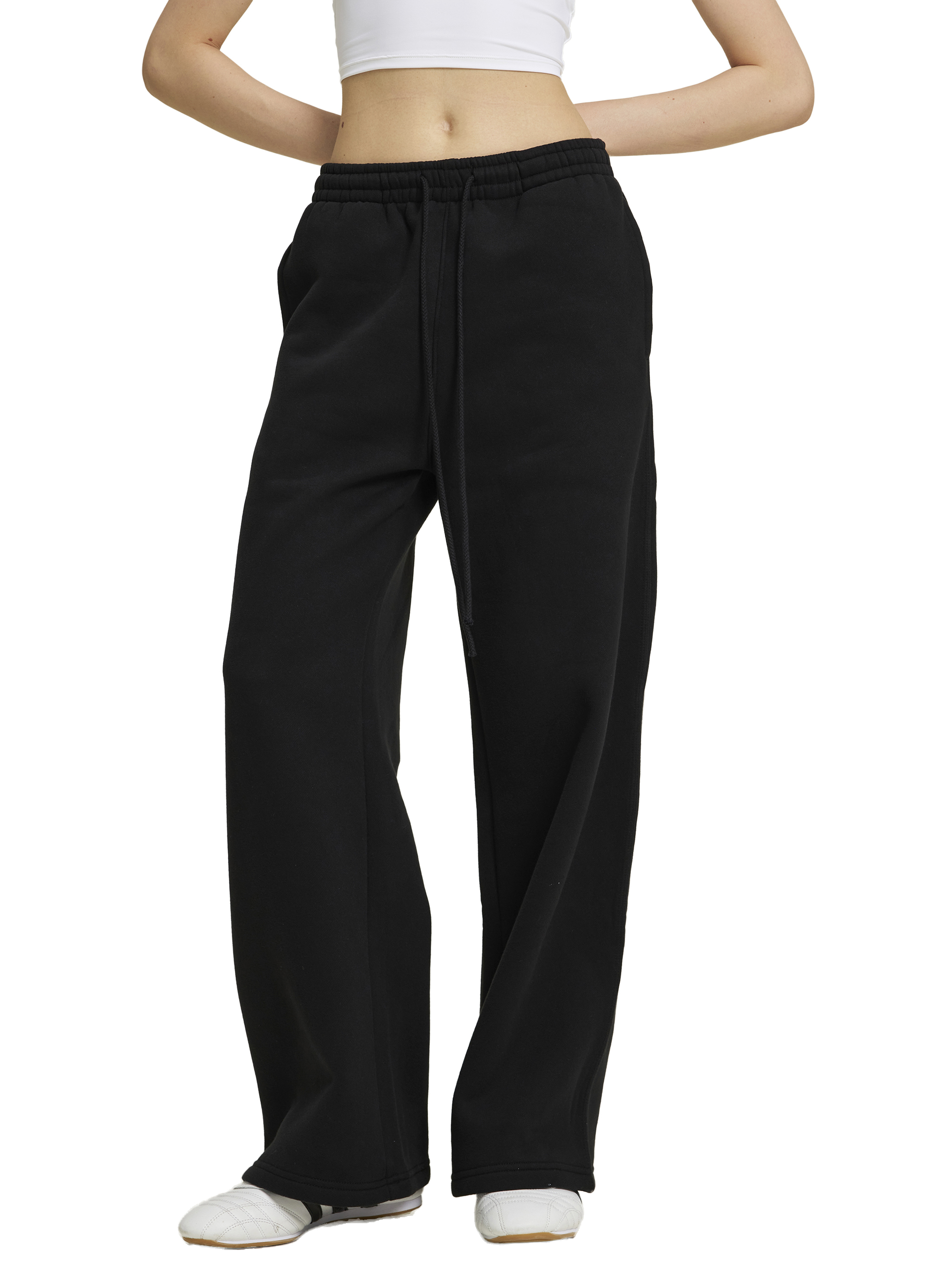 Fleece Drawstring Straight-Leg Sweatpants RK0021 | TAPSTITCH