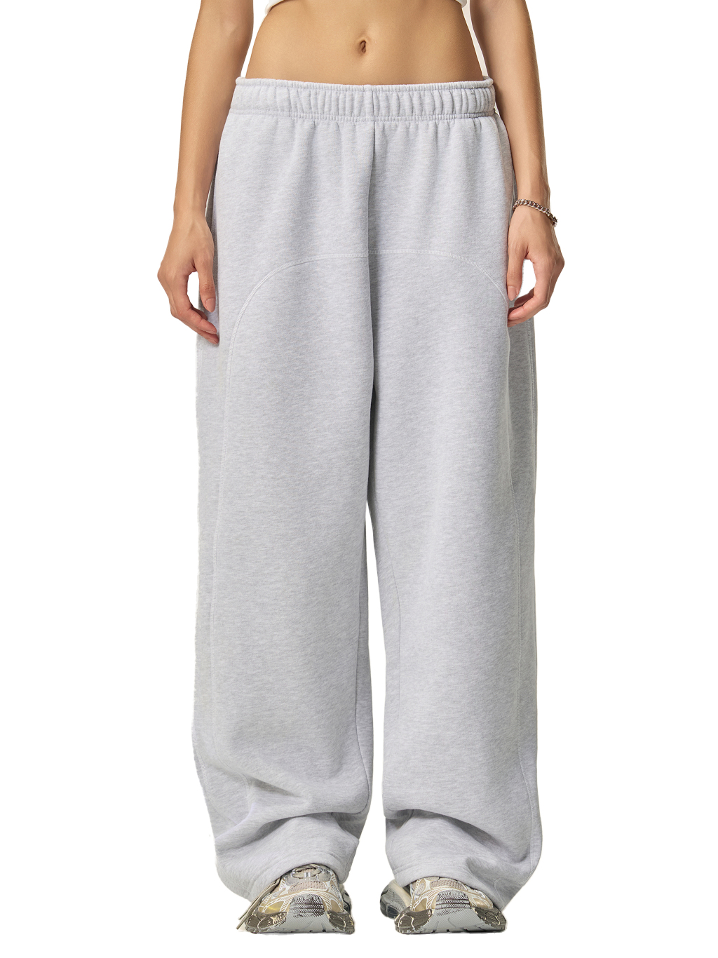 Contrast-Stitched Fleece Sweatpants #RK0033 | TAPSTITCH
