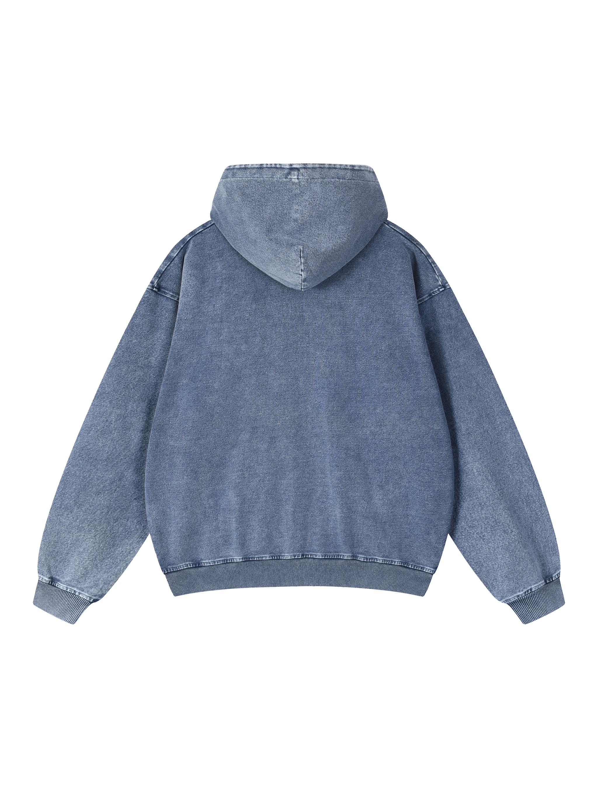 Snow Wash Oversized Zip-Up Hoodie #RQ0022 | TAPSTITCH