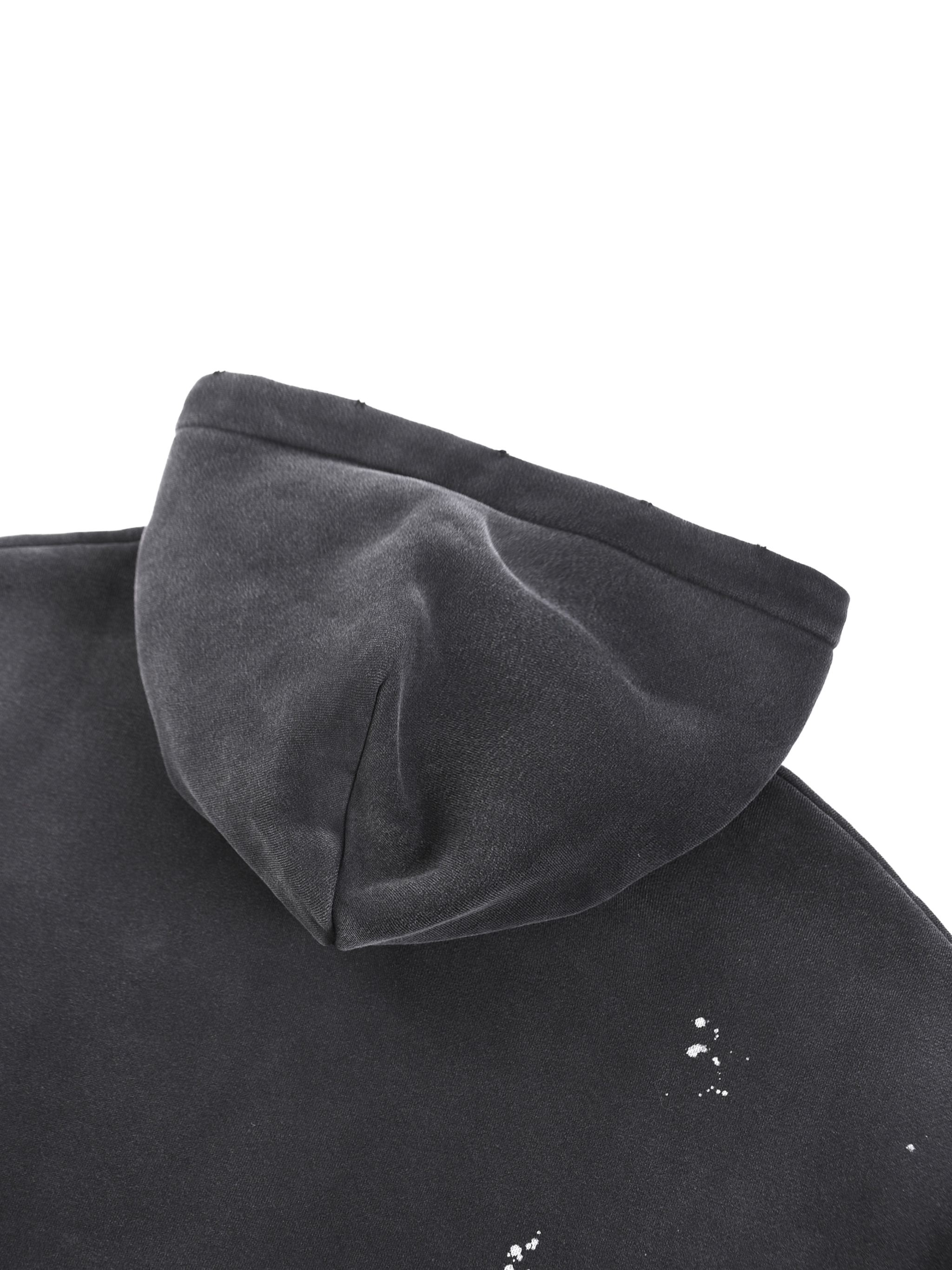 Vintage Wash Frayed Fleece Hoodie #R00285 | TAPSTITCH