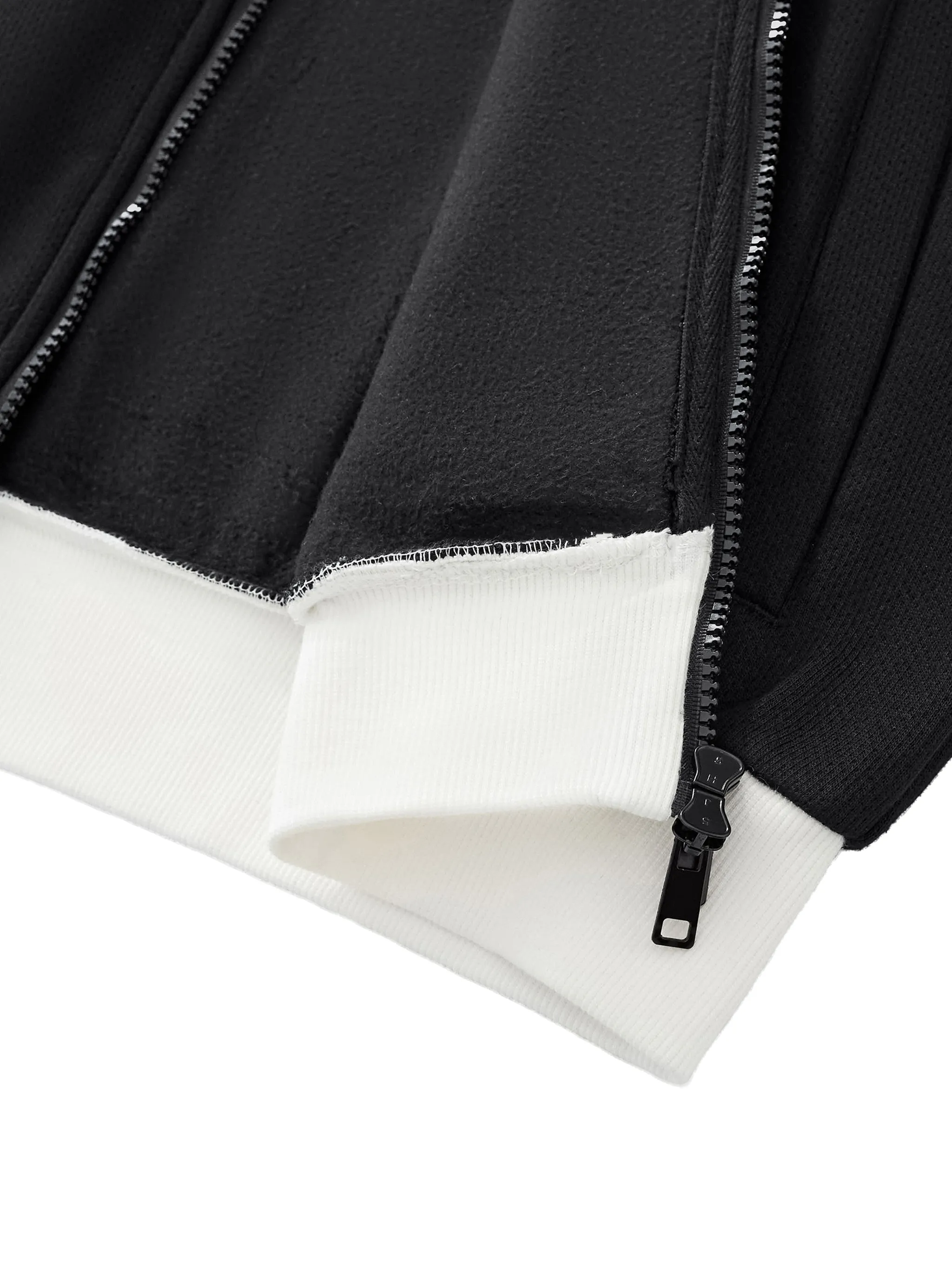 Contrast Side Stripe Fleece Track Jacket