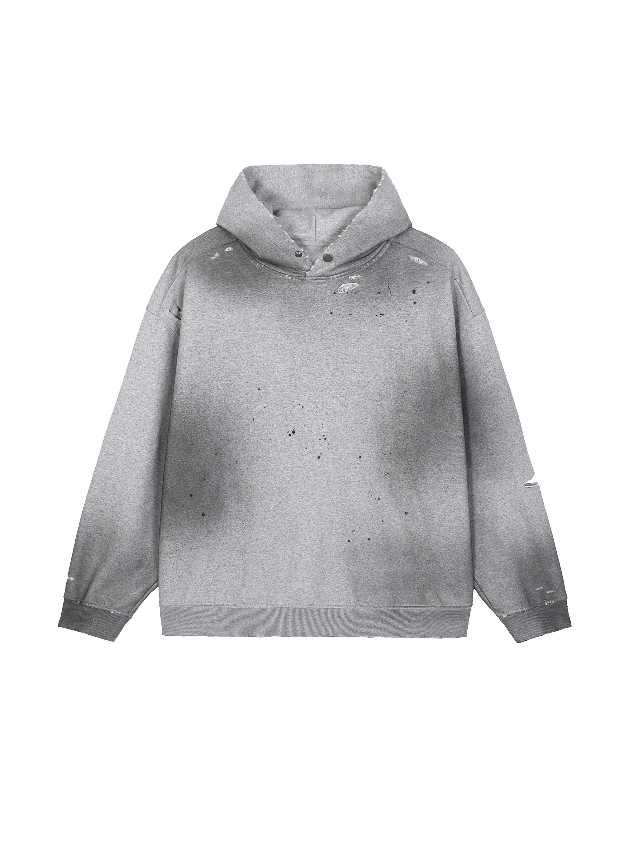 Sun Fade Frayed Fleece Hoodie #RW0061 | TAPSTITCH