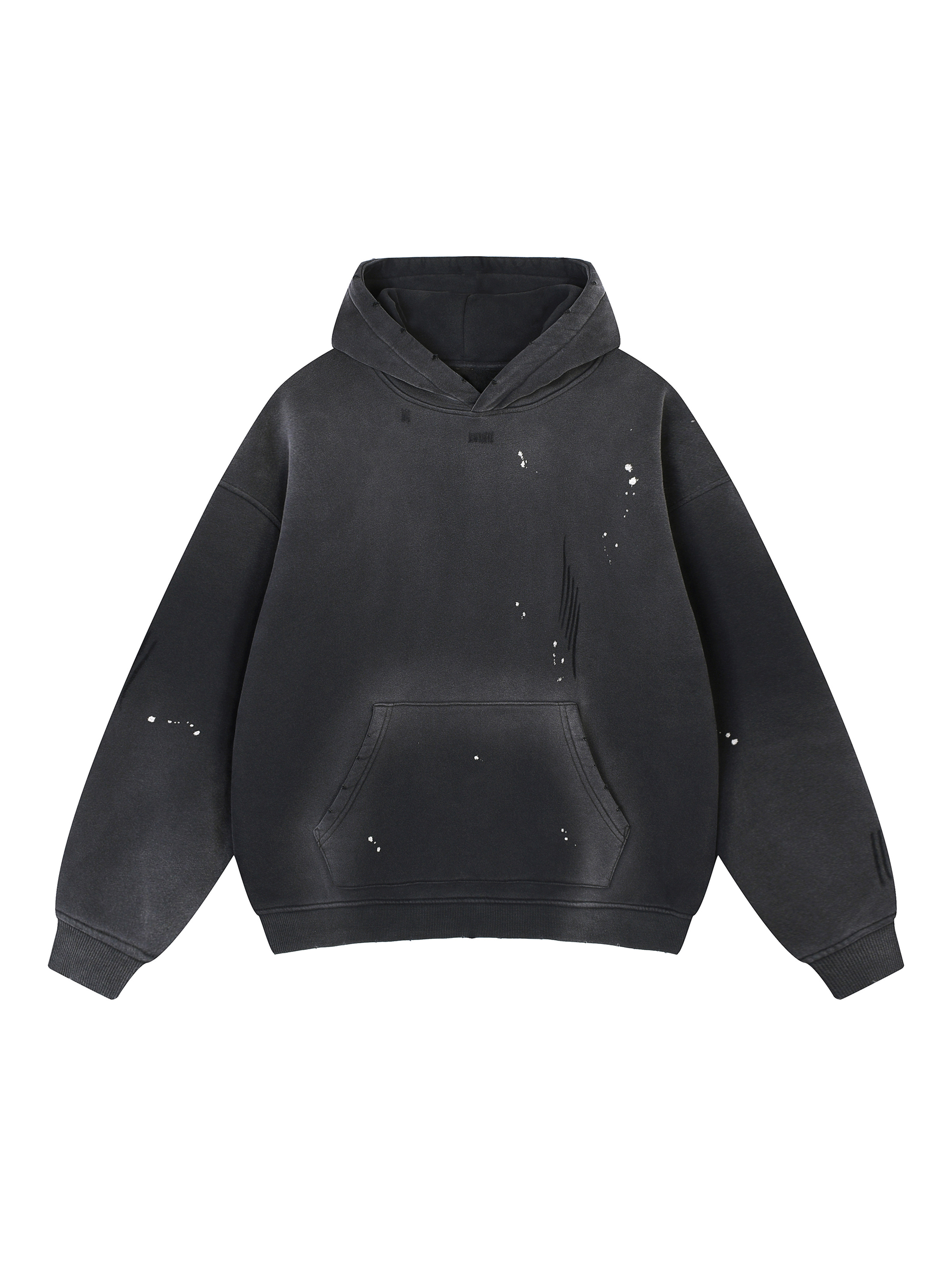 Vintage Wash Frayed Fleece Hoodie #R00285 | TAPSTITCH