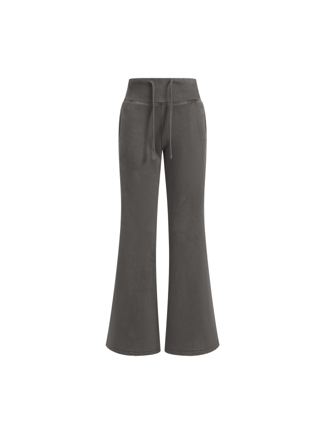 Vintage Washed Flared Fleece Pants