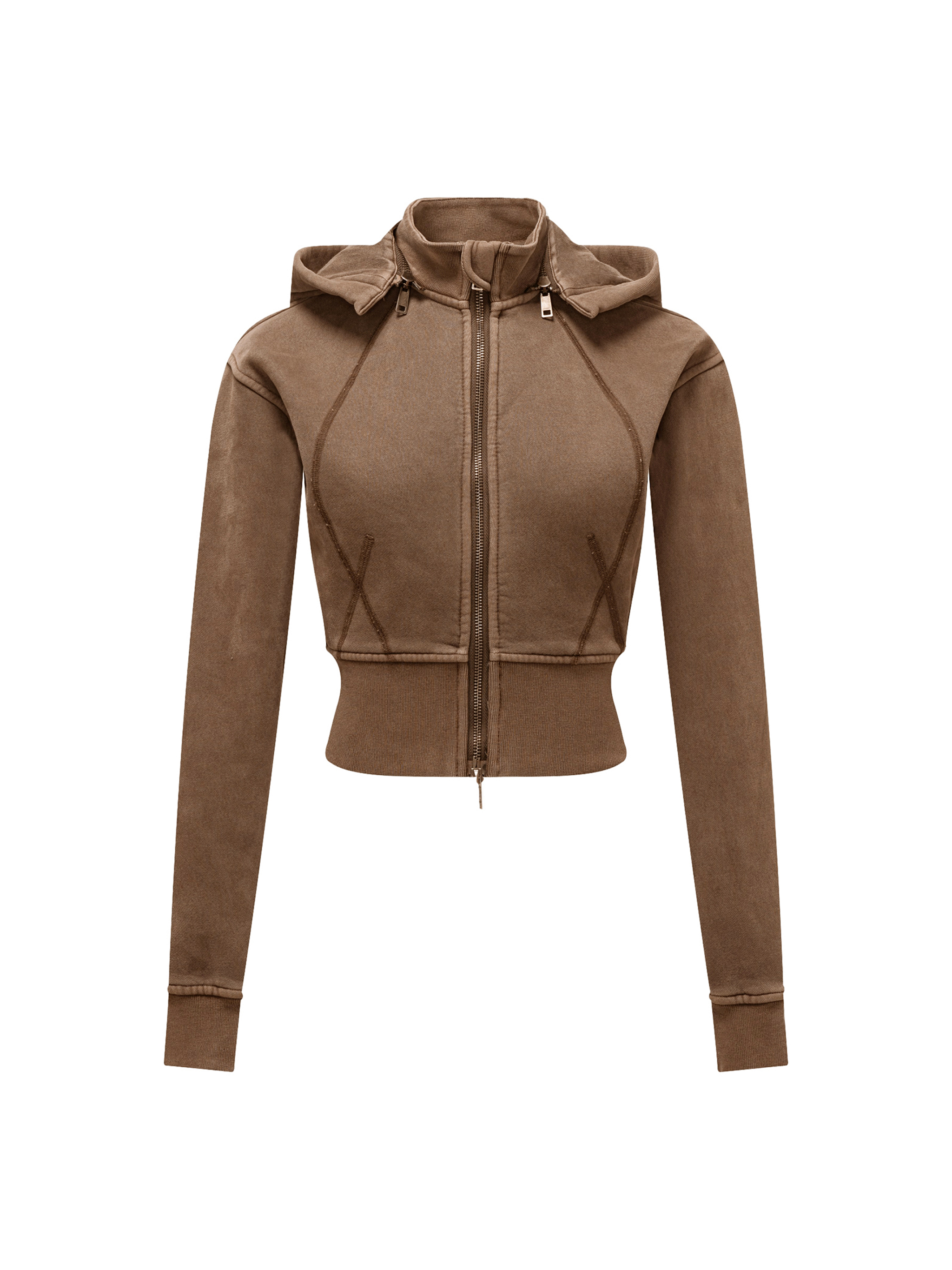 Vintage Washed Cropped Fleece Hoodie #WW0006 | TAPSTITCH