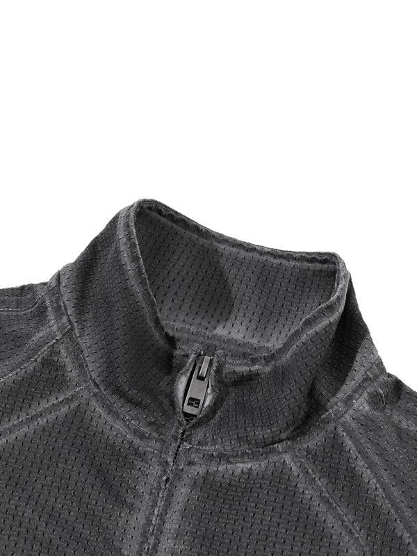 Unisex Vintage Wash Full Zip Mesh Jacket