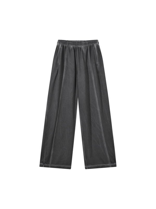 Unisex Vintage Wash Wide Leg Mesh Sweatpants