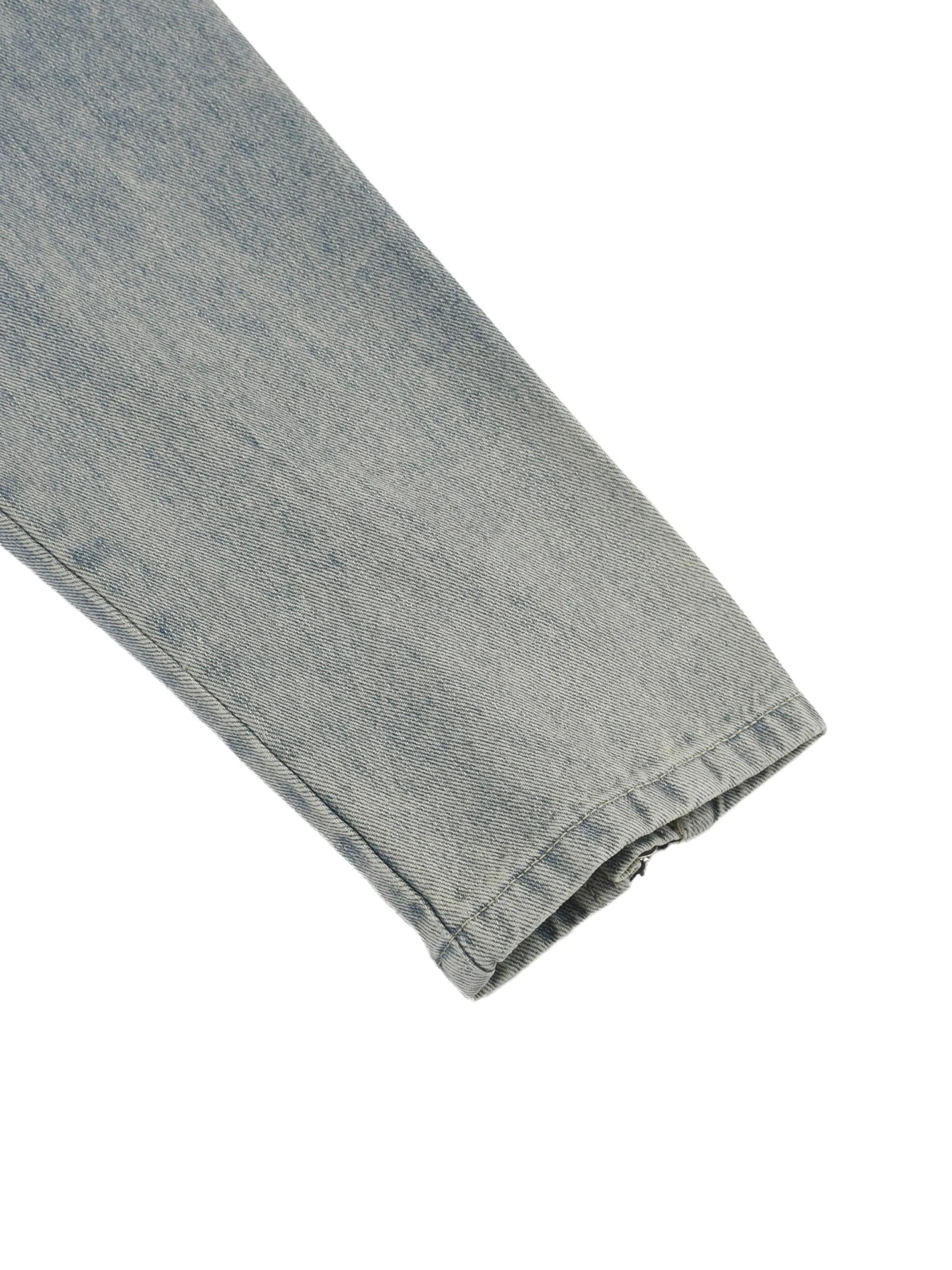 Vintage Wash Zip Denim Jacket
