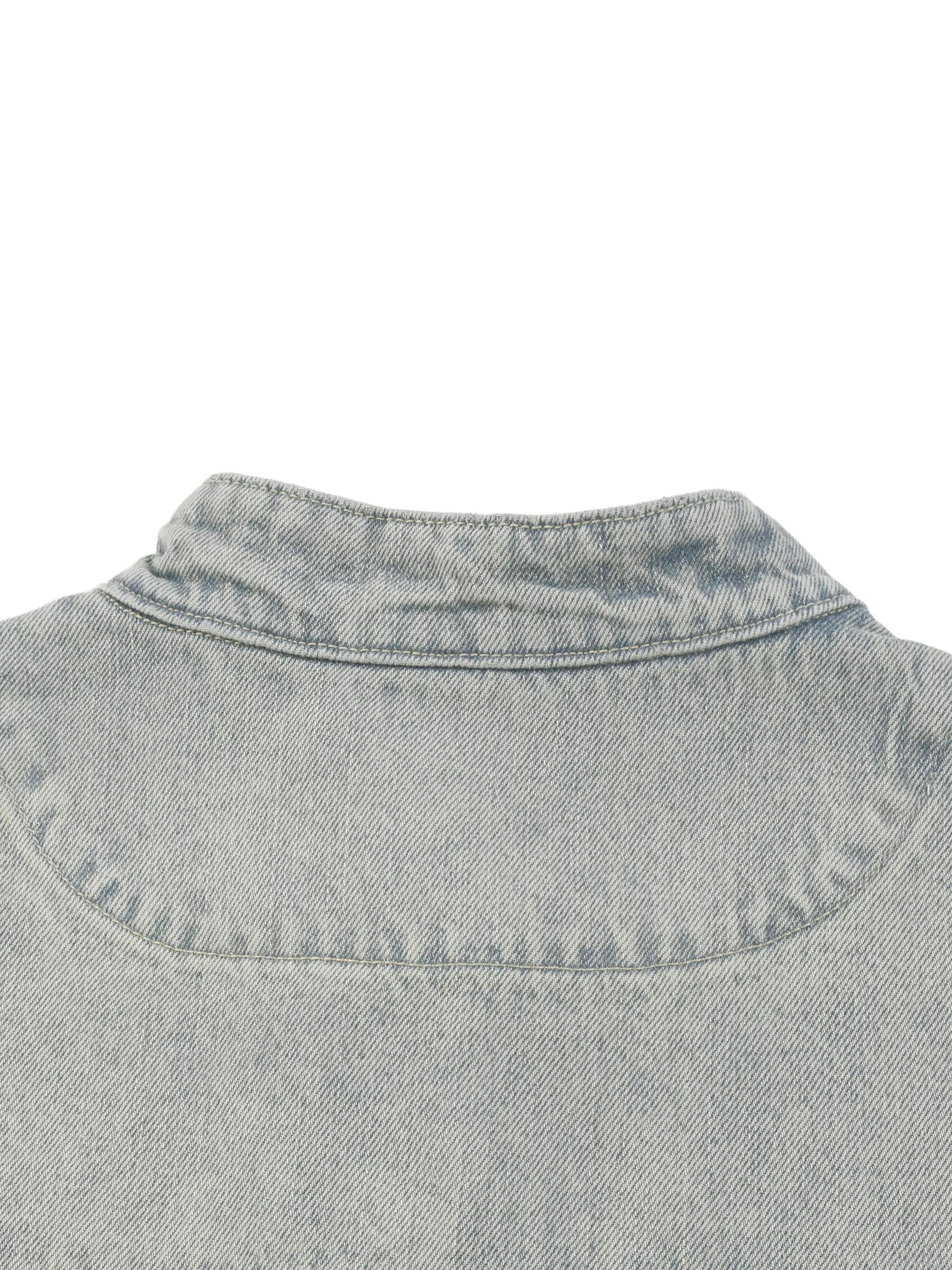 Vintage Wash Zip Denim Jacket