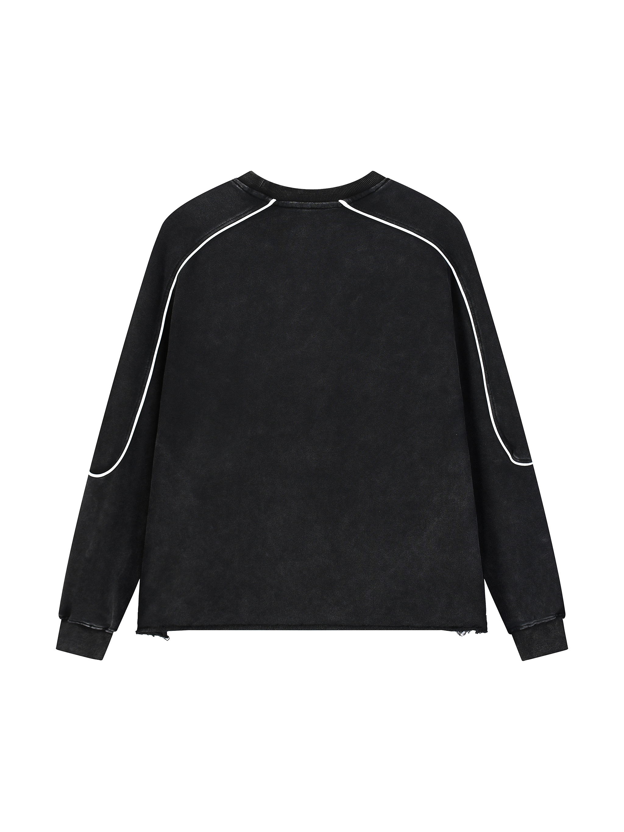 Mineral Wash Piping Raw Hem Sweatshirt #RW0068 | TAPSTITCH