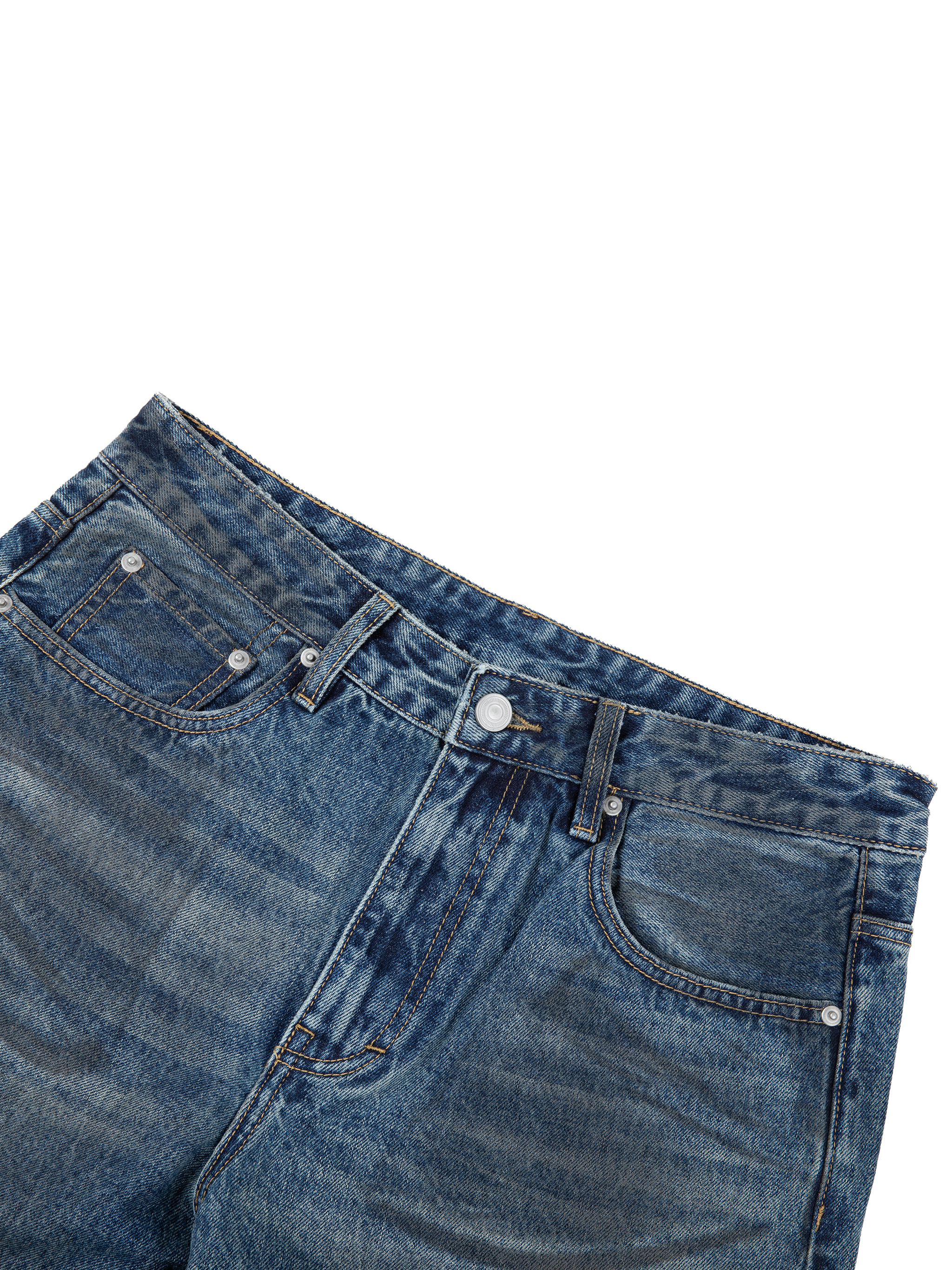 Vintage Wash Baggy Denim Jeans #RK0052 | TAPSTITCH