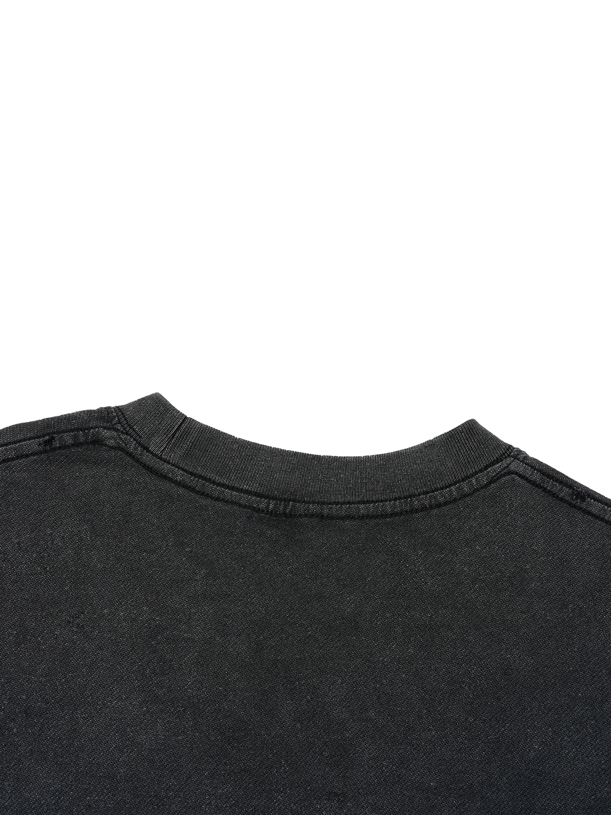 Vintage Wash Boxy Distressed Hem T-Shirt #RT0077 | TAPSTITCH