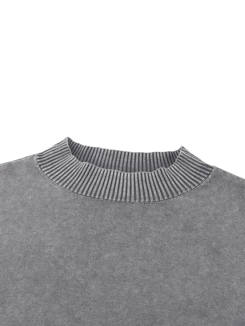 Mineral Wash Balloon Sleeve Cropped Sweater #WM0001 | TAPSTITCH