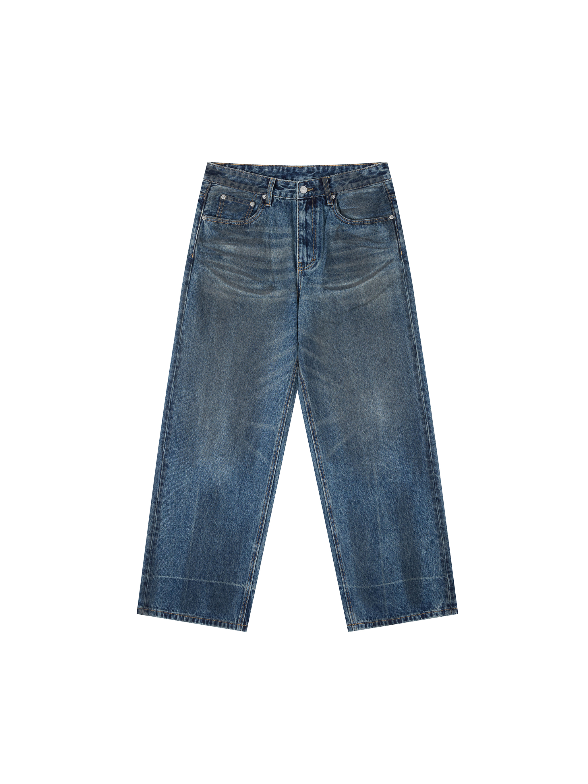 Vintage Wash Baggy Denim Jeans #RK0052 | TAPSTITCH