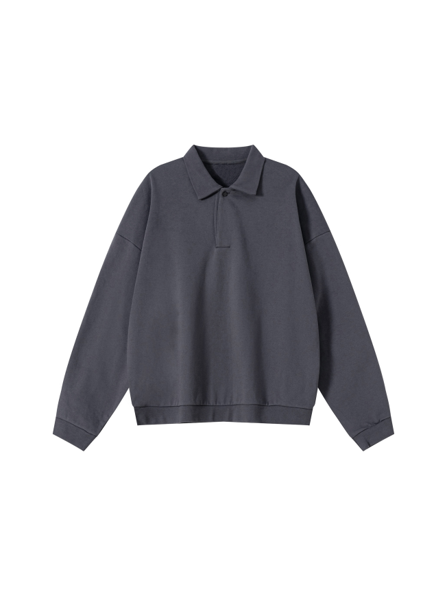 Heavyweight Fleece Polo Sweatshirt
