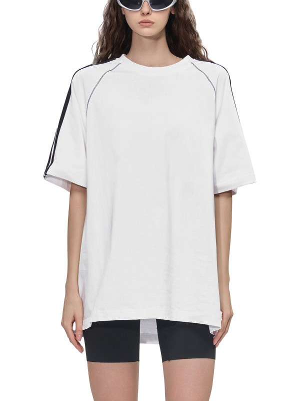 Striped Contrast Stitch T-Shirt
