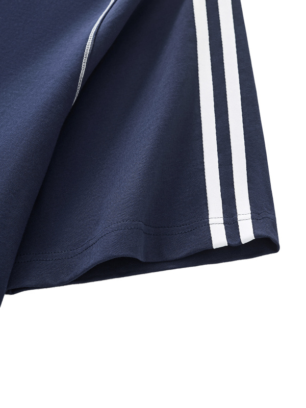 Striped Contrast Stitch T-Shirt