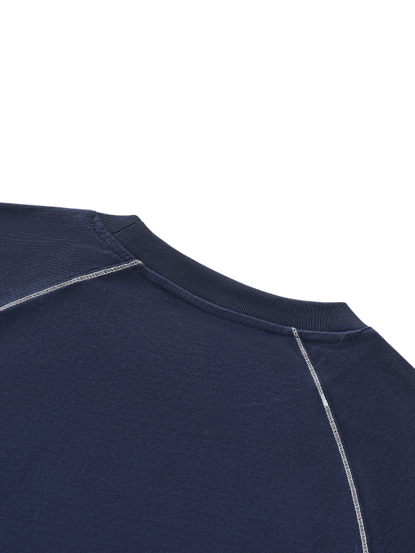 Striped Contrast Stitch T-Shirt
