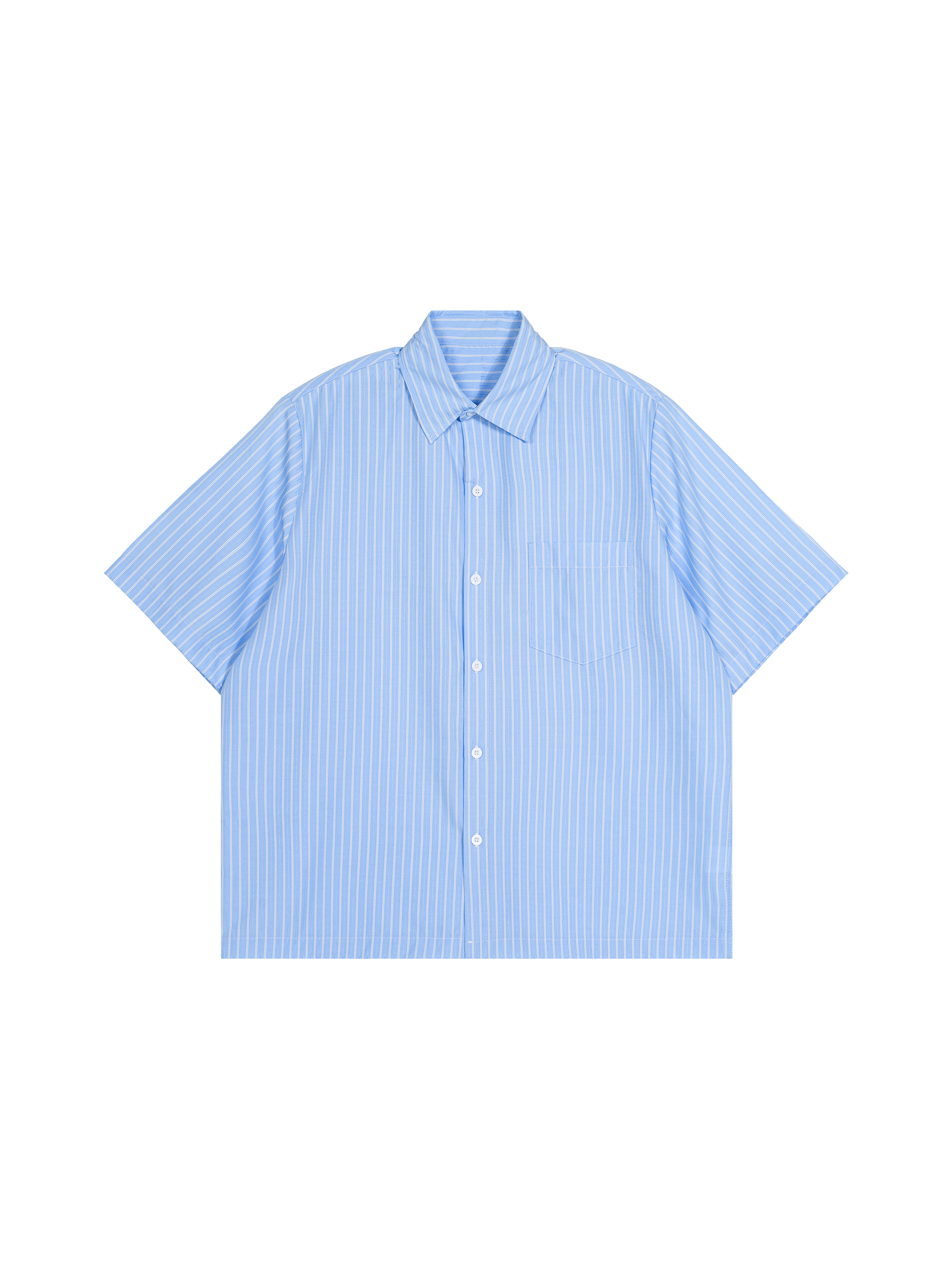 Striped Boxy Short Sleeve Shirt #RC0006 | TAPSTITCH