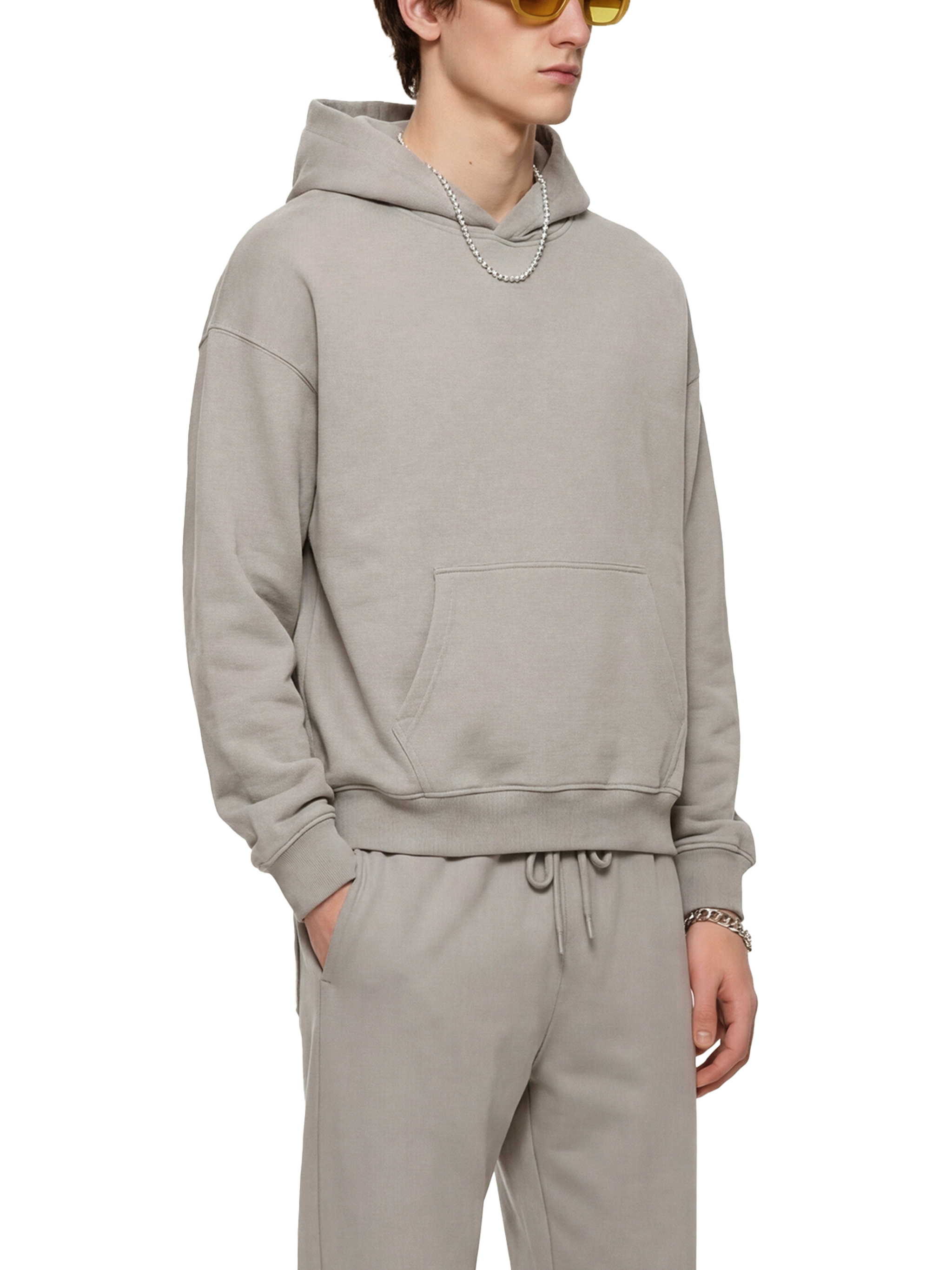 Essential Boxy Heavyweight Drop-Shoulder Hoodie #RW0066 | TAPSTITCH