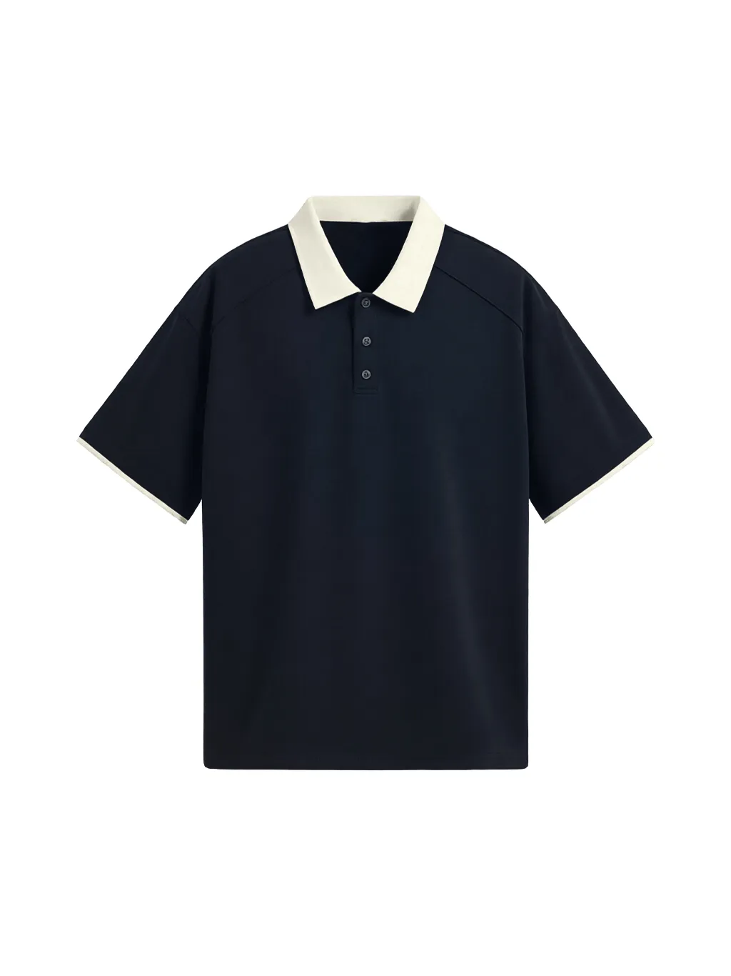 Contrast Collar Raglan Polo Shirt - Main Image