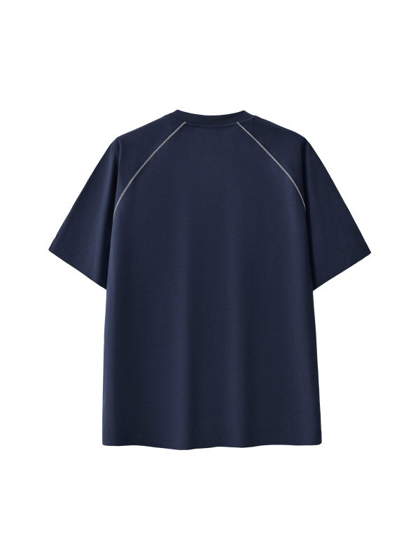 Striped Contrast Stitch T-Shirt