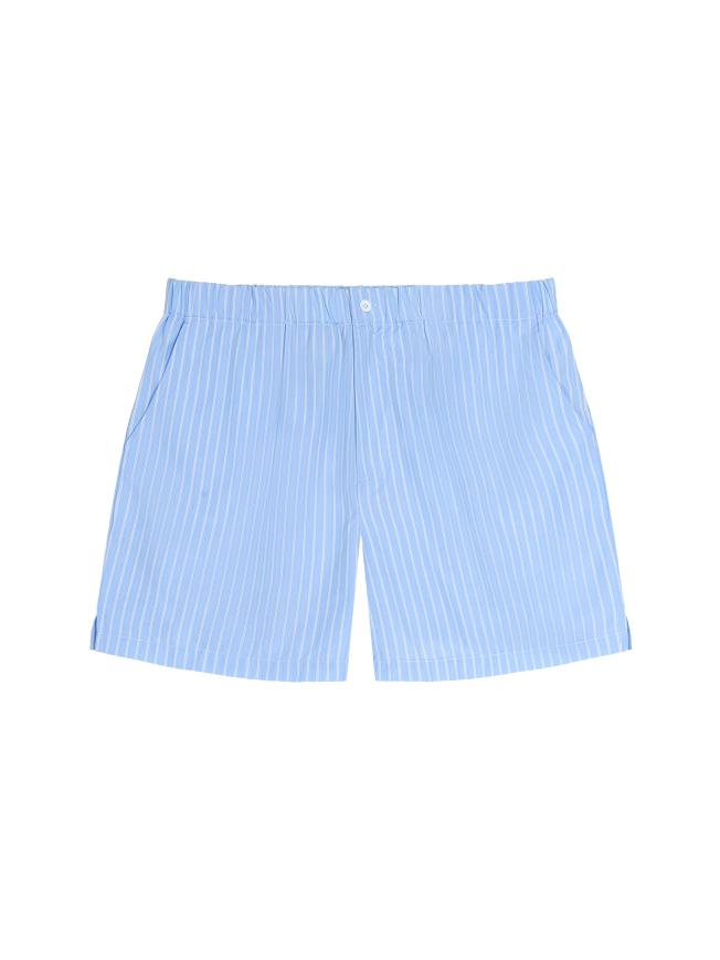 Striped Elastic Waist Shorts