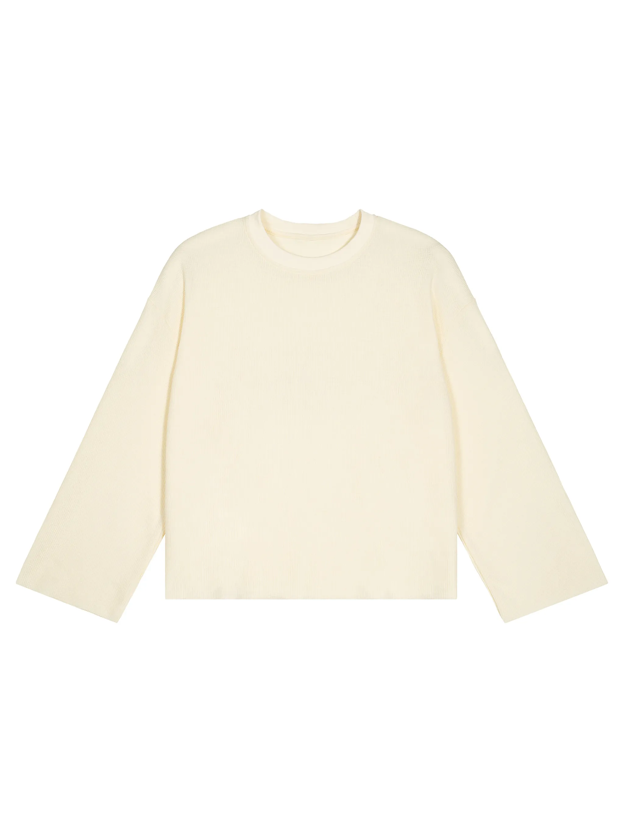 Unisex Waffle Raw Edge T-Shirt