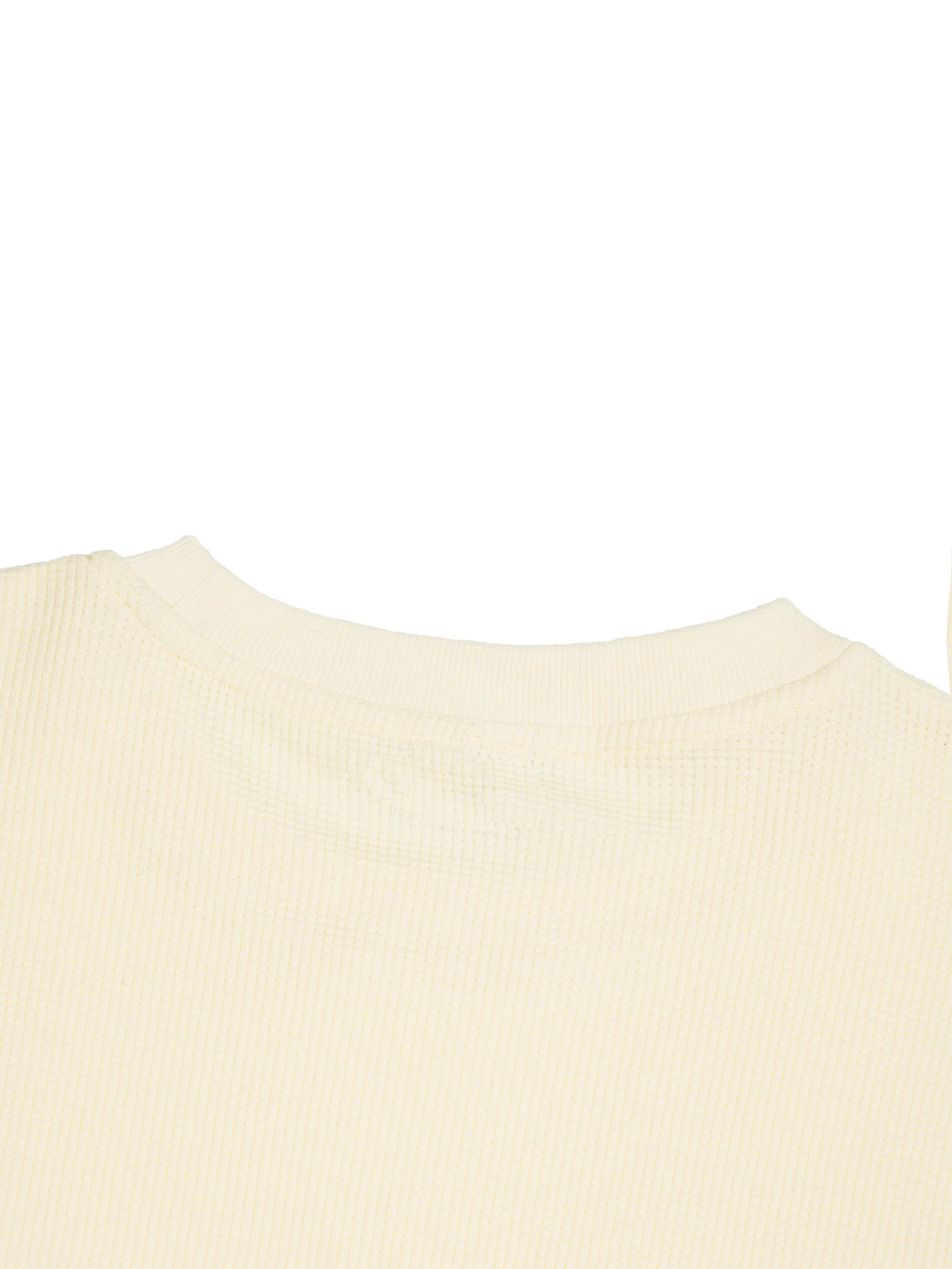 Unisex Waffle Raw Edge T-Shirt