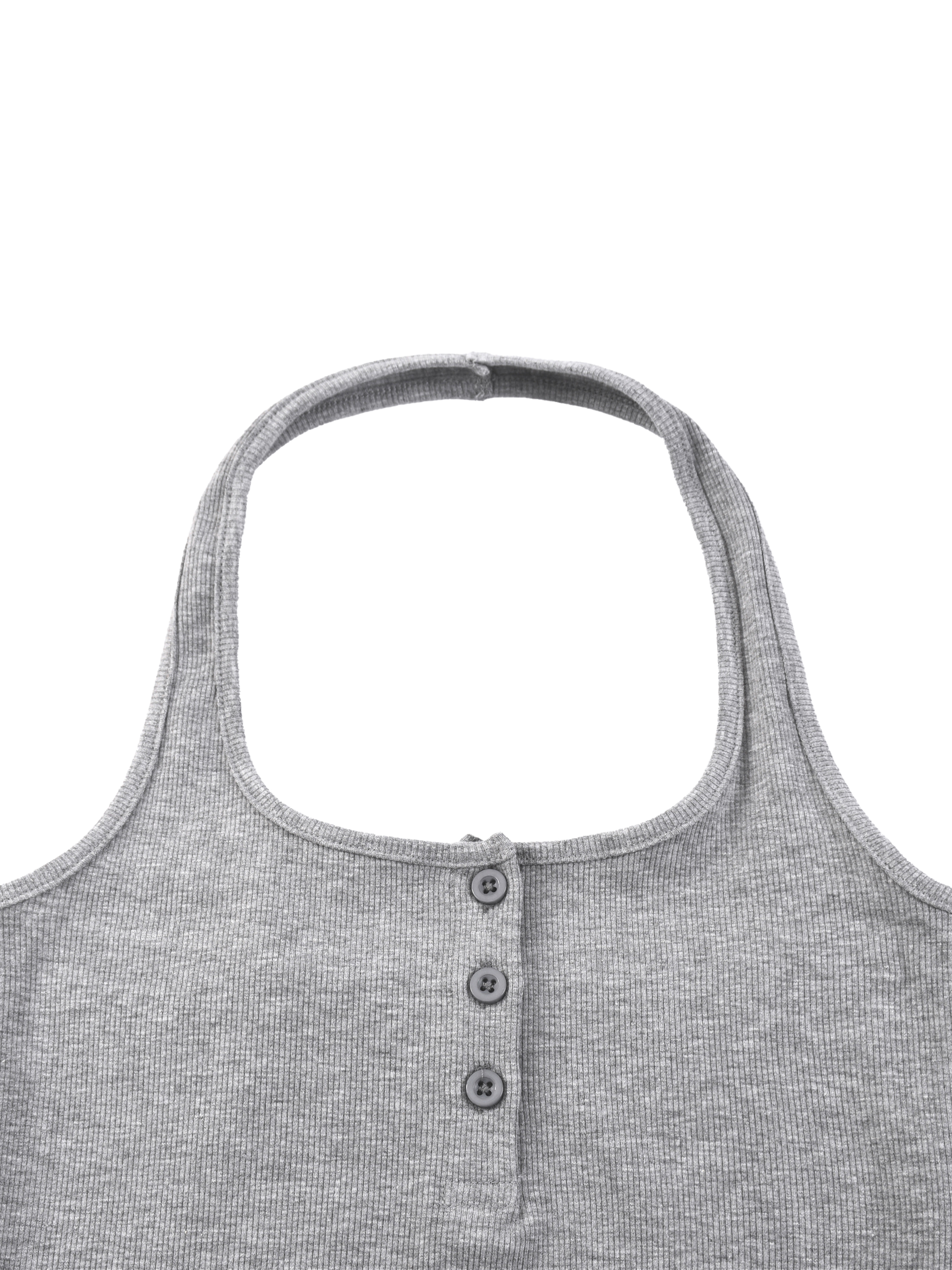 Women's Ribbed Henley Tank Top #WT0076 | TAPSTITCH