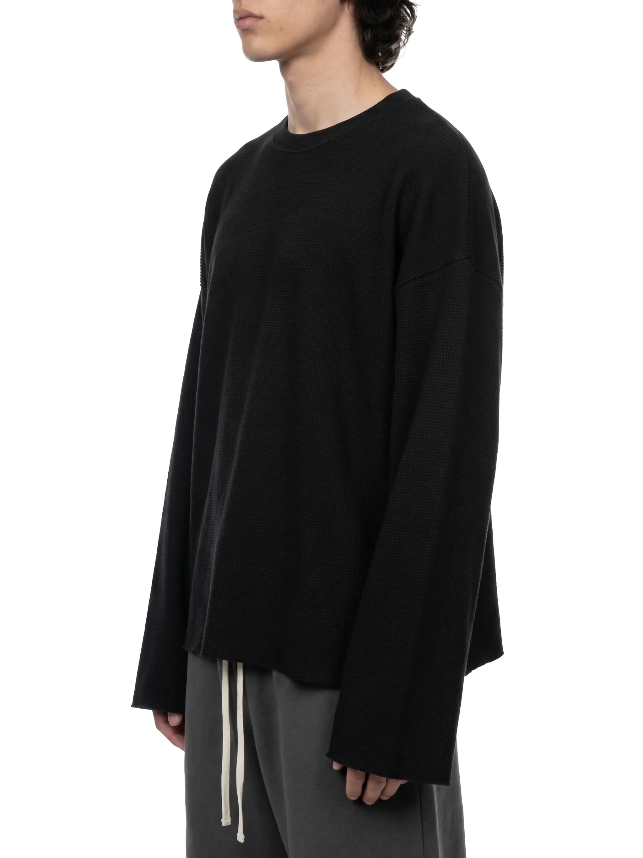 Unisex Waffle Raw Edge T-Shirt