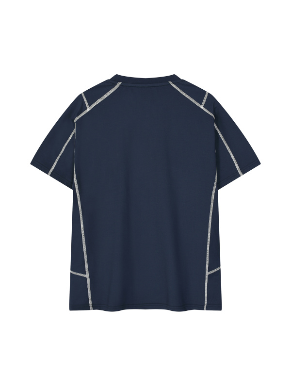 Unisex Contrast Stitch  Regular Fit T-Shirt