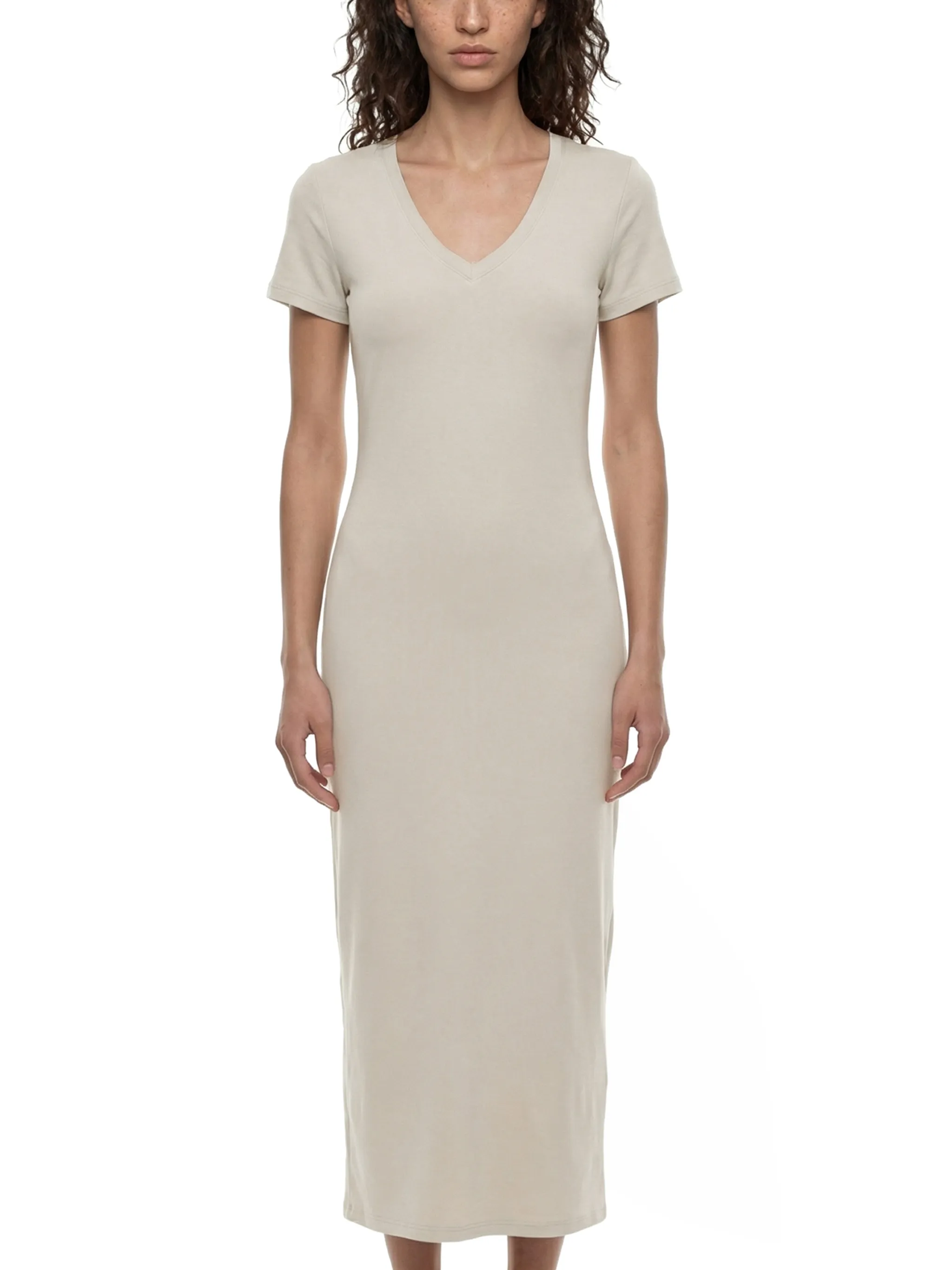 Women's V-Neck Short Sleeve Maxi Dress