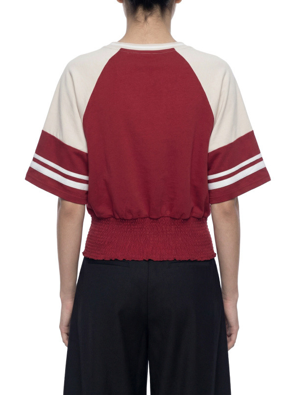 Women's Color Block Ruched T-Shirt