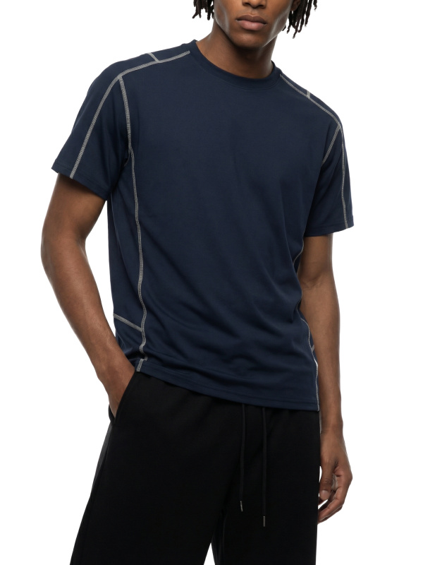 Unisex Contrast Stitch  Regular Fit T-Shirt