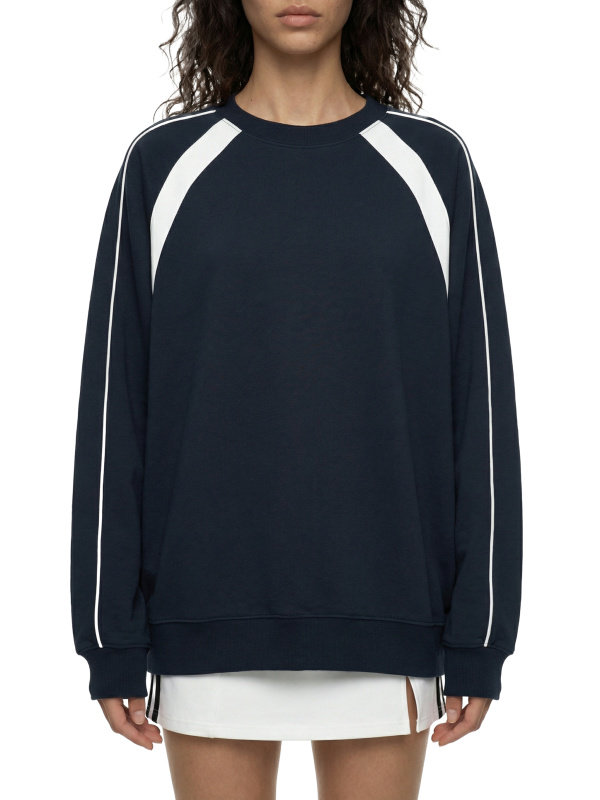 Unisex Color Block Crewneck Sweatshirt