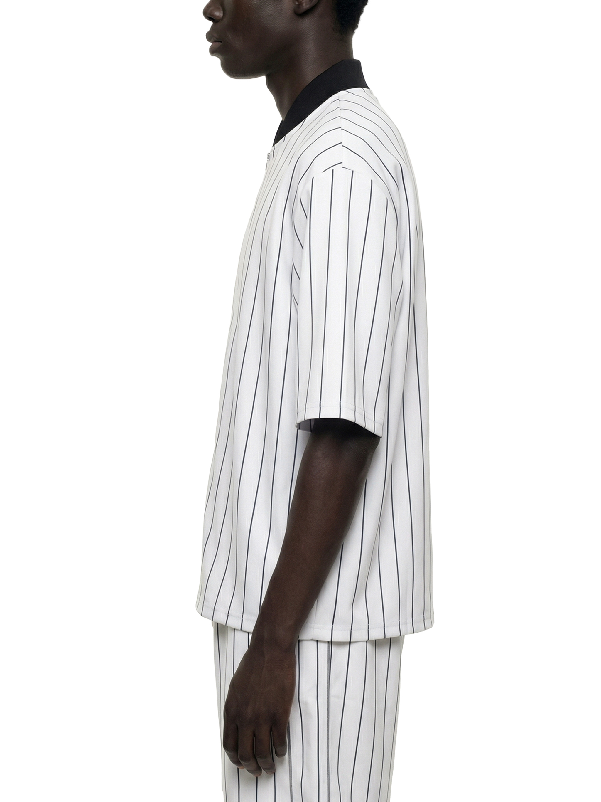 Unisex Striped Full-Zip Baseball Jersey #UT0015 | TAPSTITCH