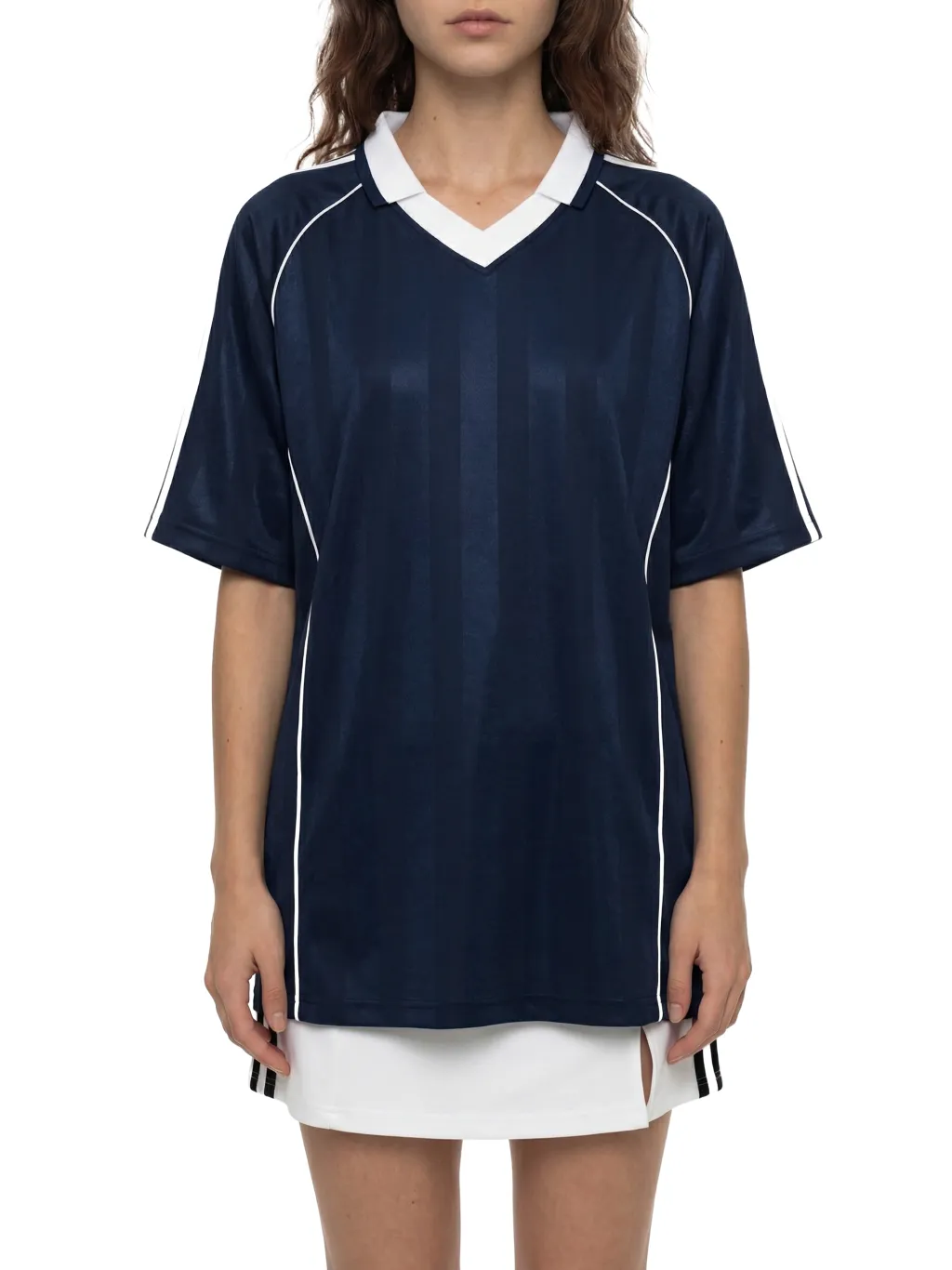 Shadow Stripe Collared Soccer Jersey