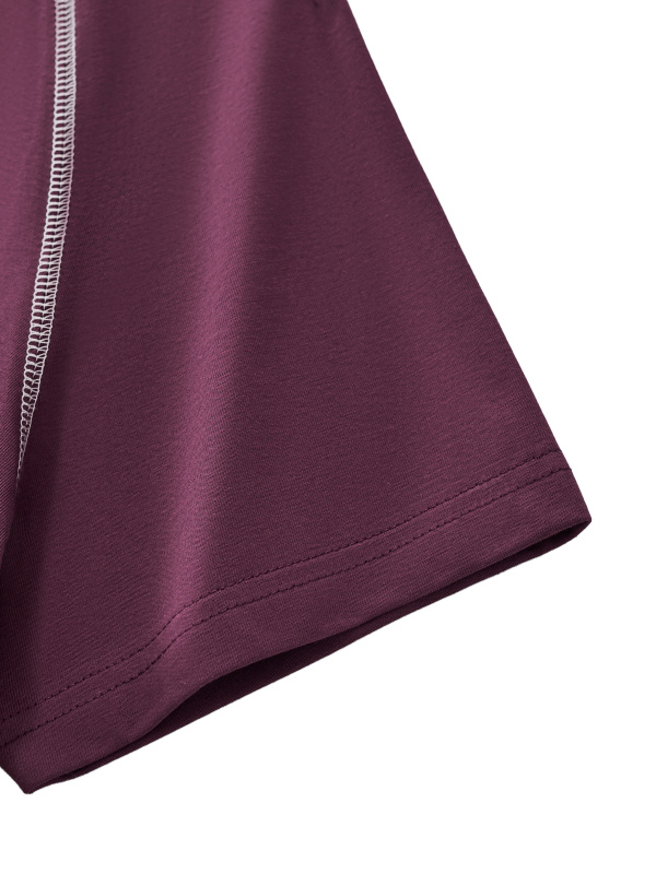 Women's Contrast Stitch Raglan Crop T-Shirt