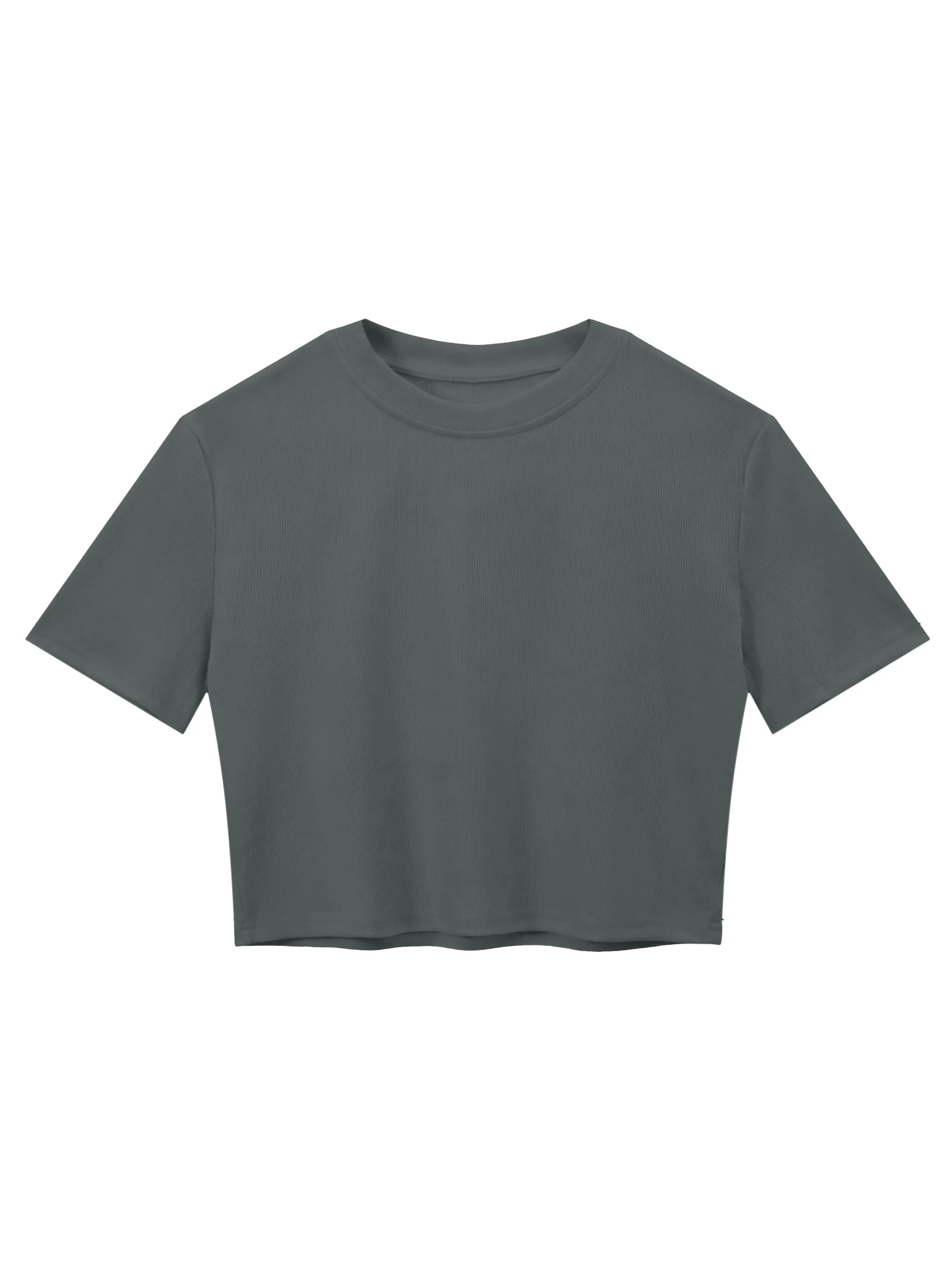Women's Slim Ribbed Crop T-Shirt