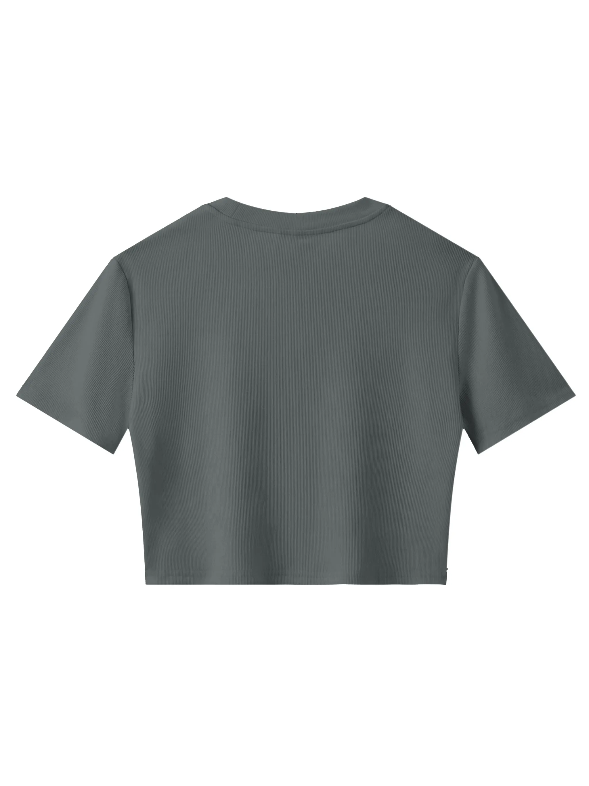 Women's Slim Ribbed Crop T-Shirt