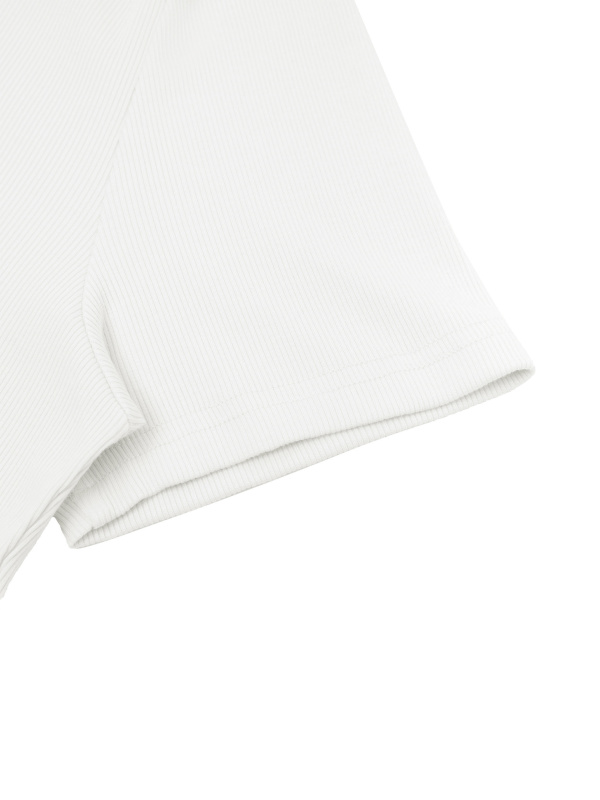 Women's Slim Ribbed Crop T-Shirt