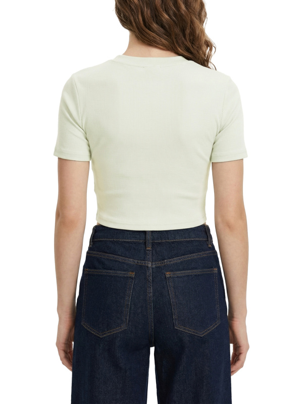 Women's Slim Ribbed Crop T-Shirt